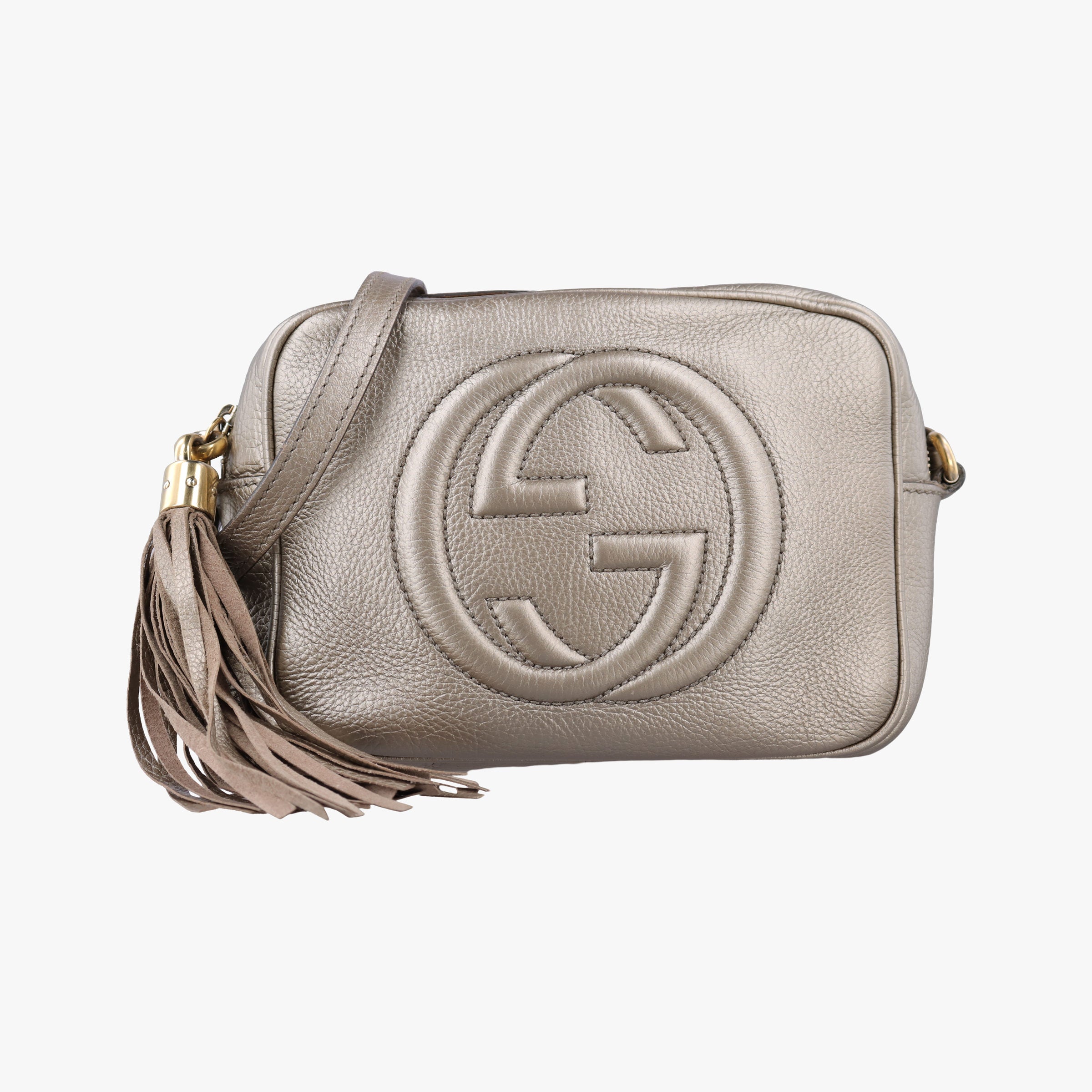 Pre-owned Gucci Soho Golden Leather 308364 shoulderbag | stylenewstar