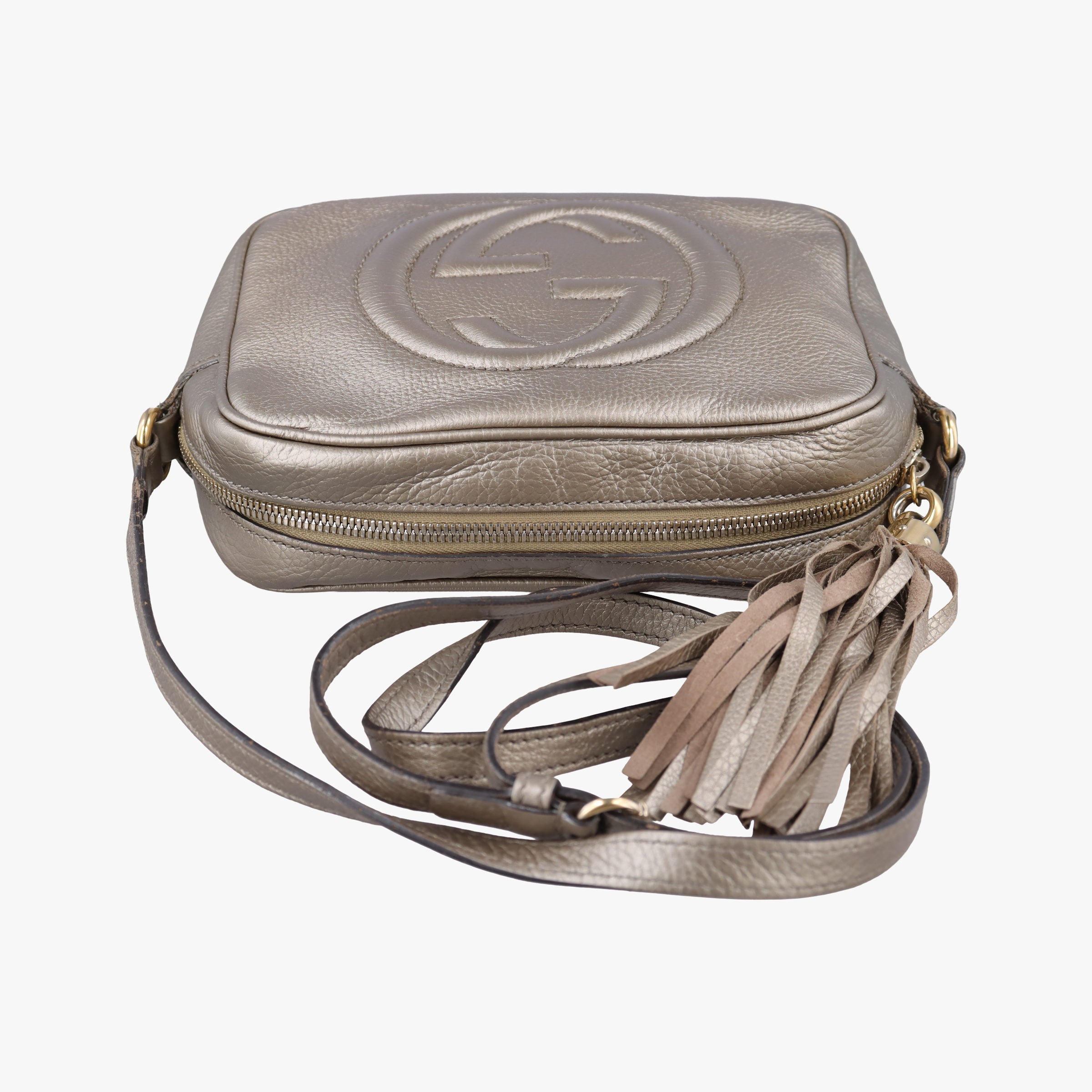 Pre-owned Gucci Soho Golden Leather 308364 shoulderbag | stylenewstar