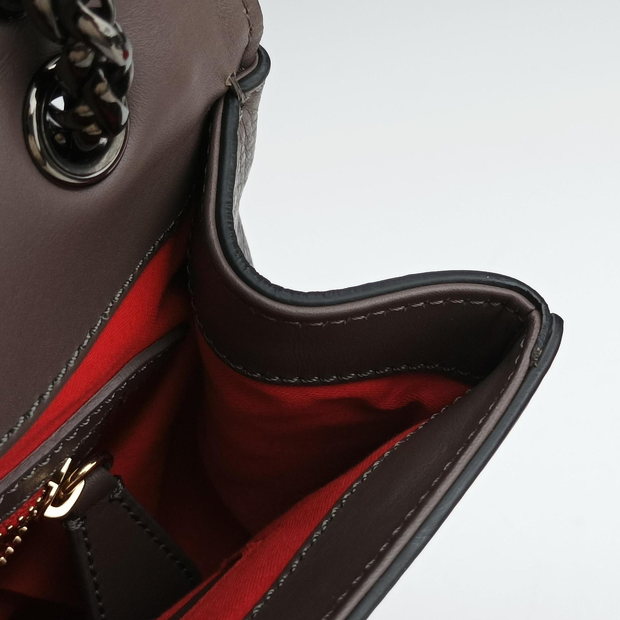 Pre-owned Christian Louboutin Sweet Charity Brown Leather  shoulderbag | stylenewstar