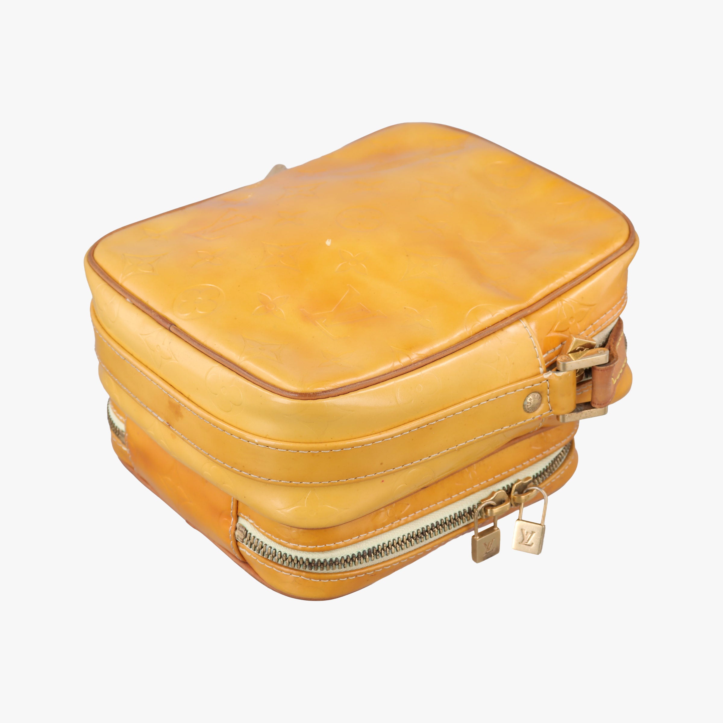 Pre-owned Louis Vuitton WOOSTER Yellow Patent leather M91075 shoulderbag | stylenewstar