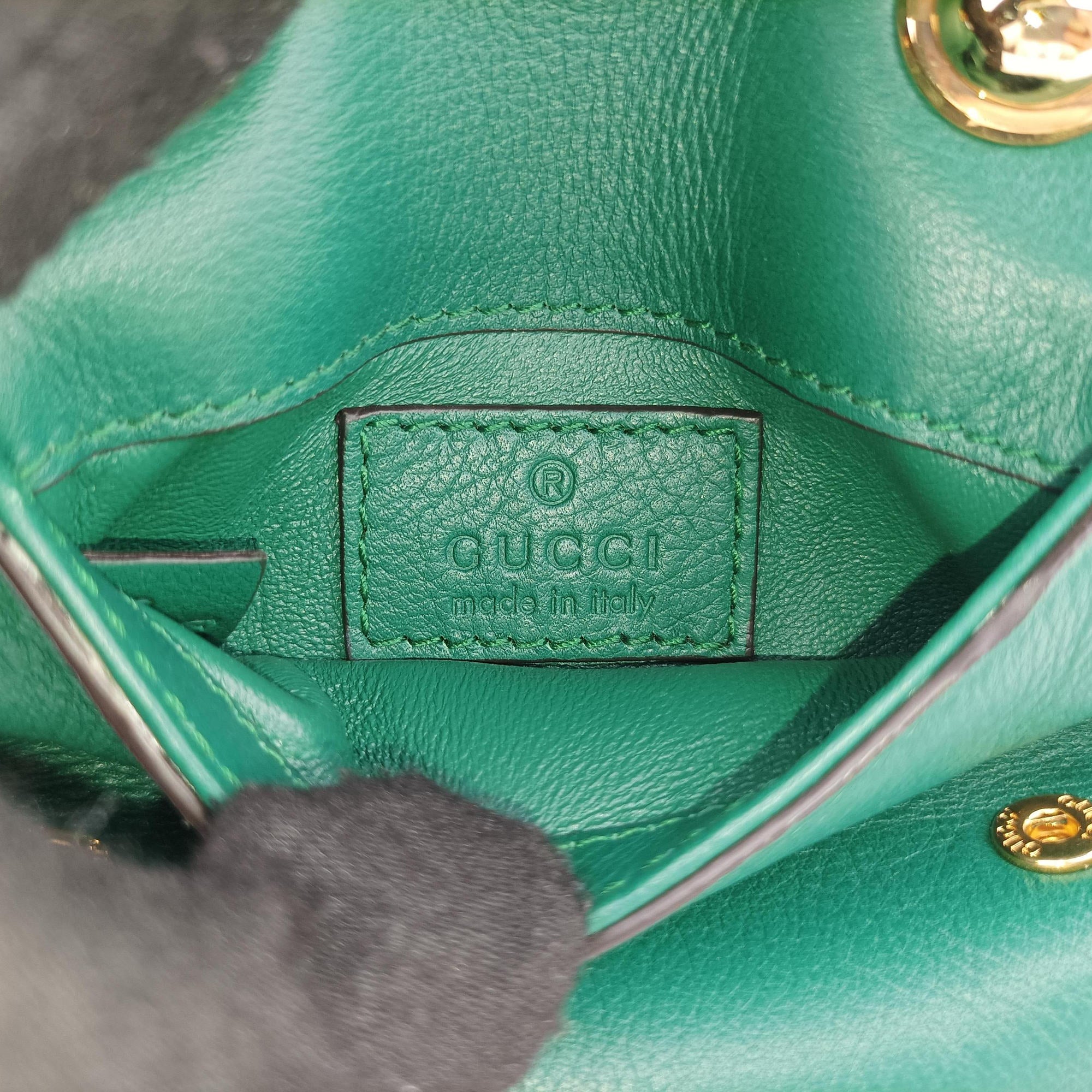 Pre-owned Gucci Blondie Green Leather 698635 shoulderbag | stylenewstar