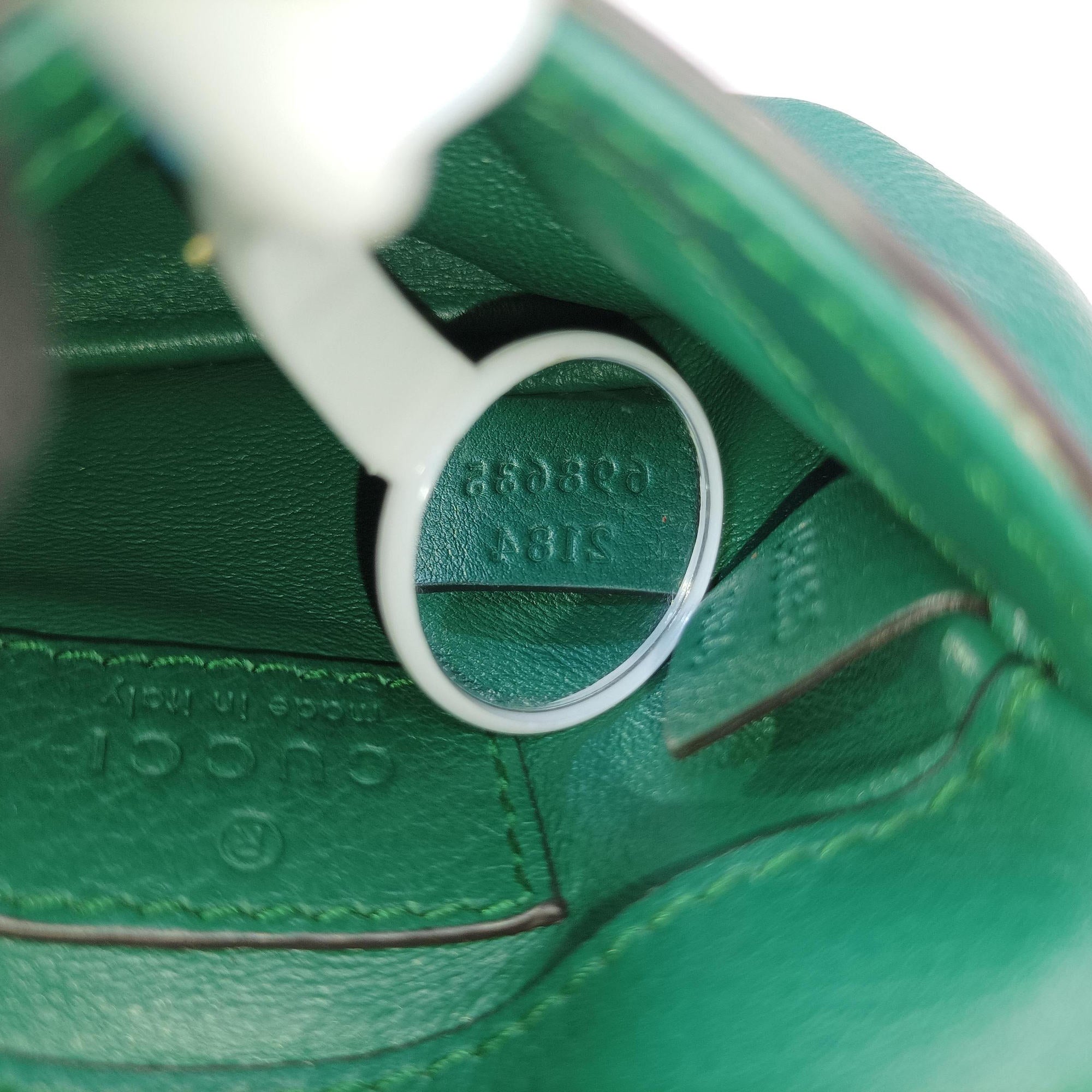 Pre-owned Gucci Blondie Green Leather 698635 shoulderbag | stylenewstar