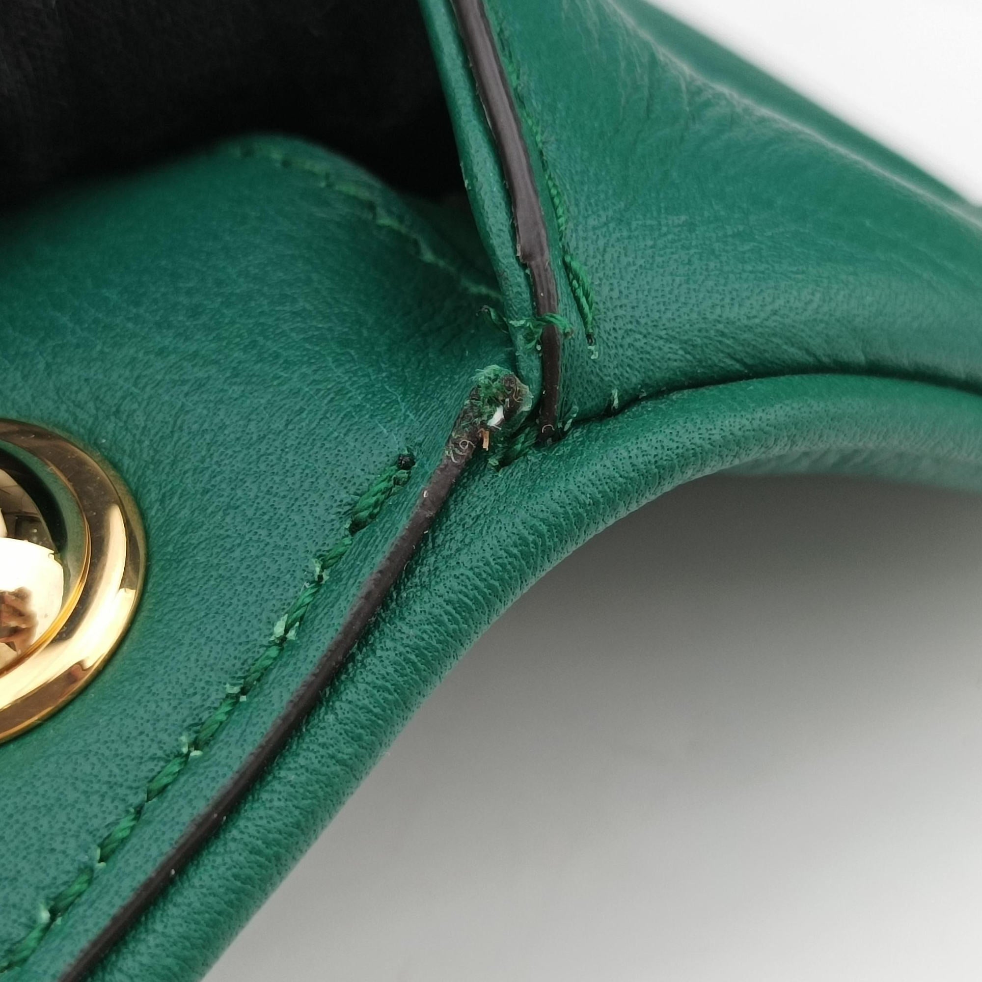Pre-owned Gucci Blondie Green Leather 698635 shoulderbag | stylenewstar