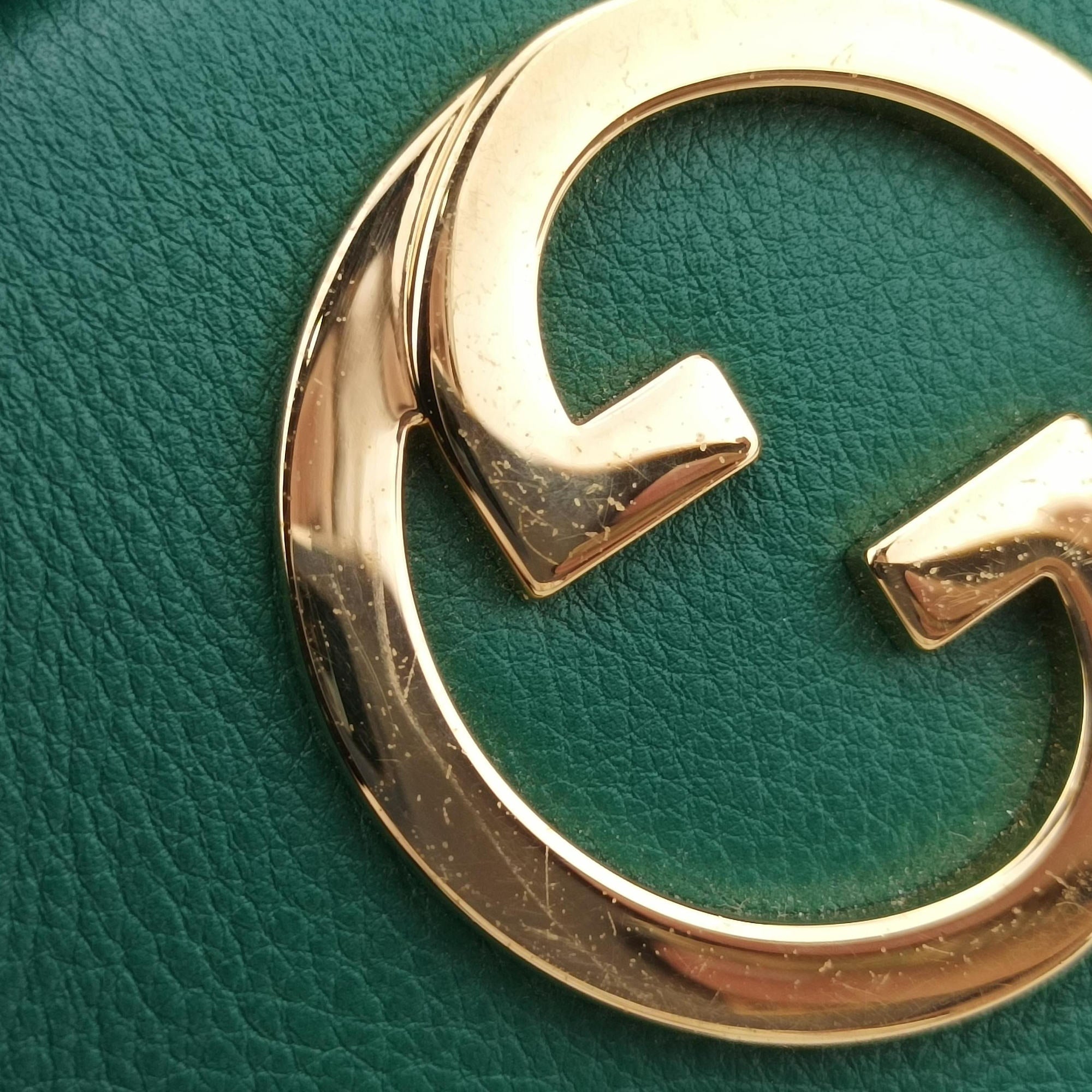 Pre-owned Gucci Blondie Green Leather 698635 shoulderbag | stylenewstar