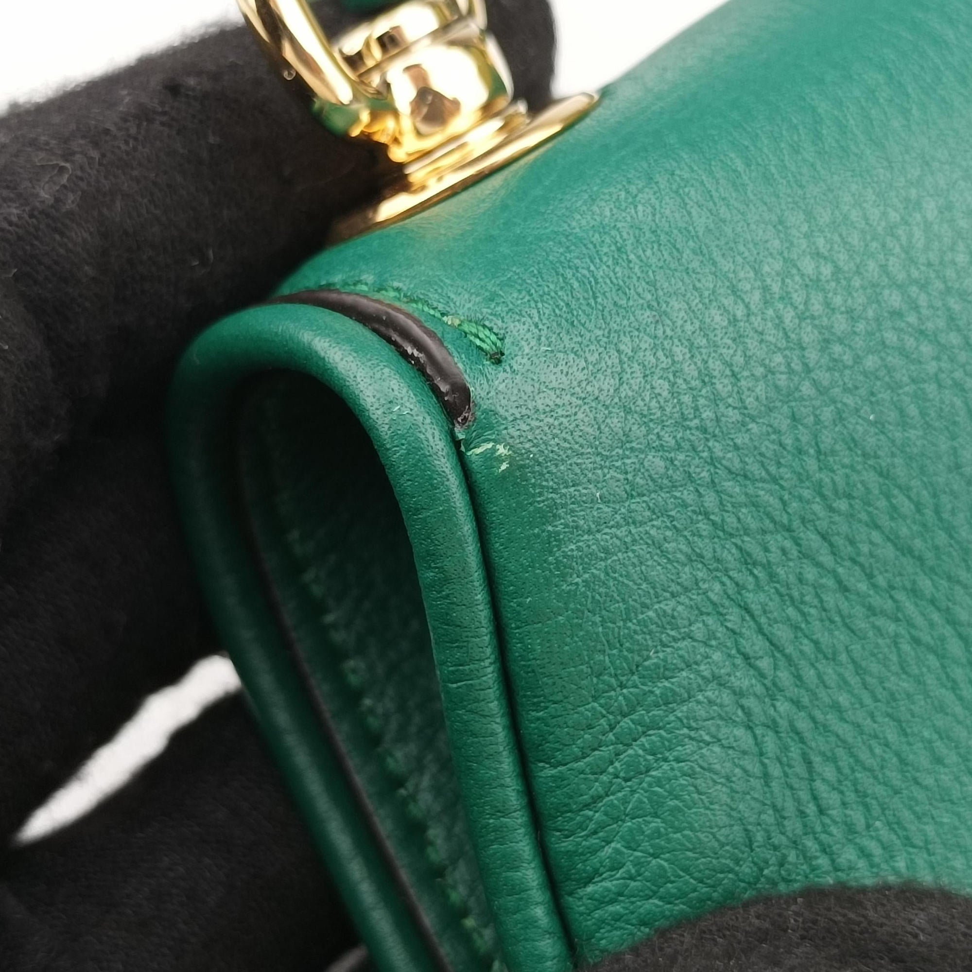 Pre-owned Gucci Blondie Green Leather 698635 shoulderbag | stylenewstar