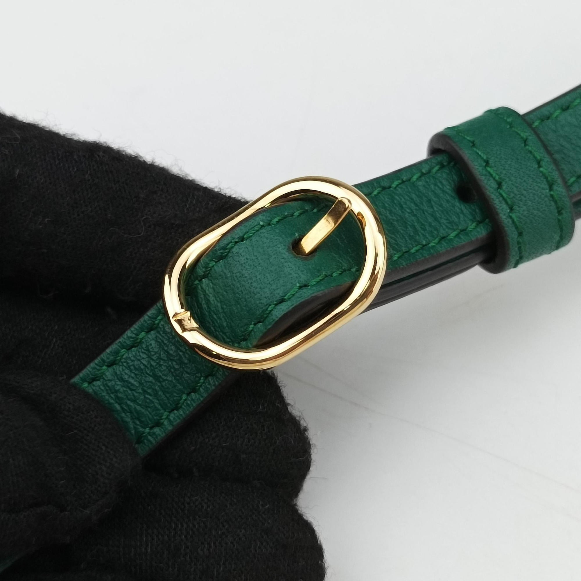Pre-owned Gucci Blondie Green Leather 698635 shoulderbag | stylenewstar