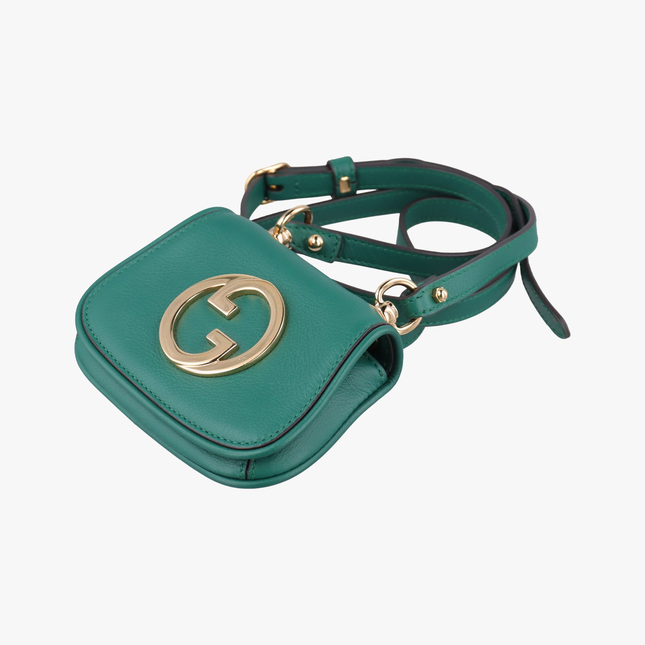 Pre-owned Gucci Blondie Green Leather 698635 shoulderbag | stylenewstar