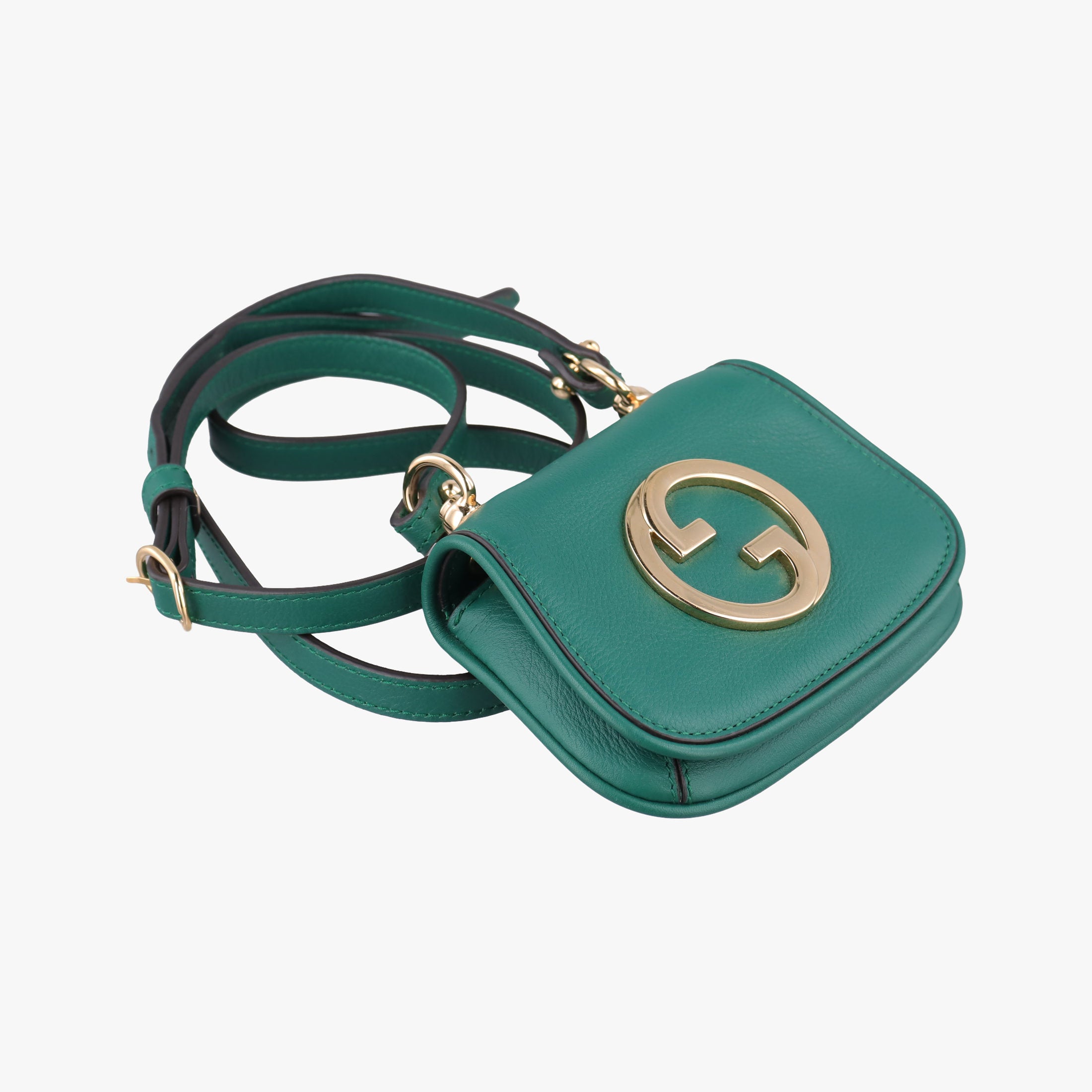 Pre-owned Gucci Blondie Green Leather 698635 shoulderbag | stylenewstar