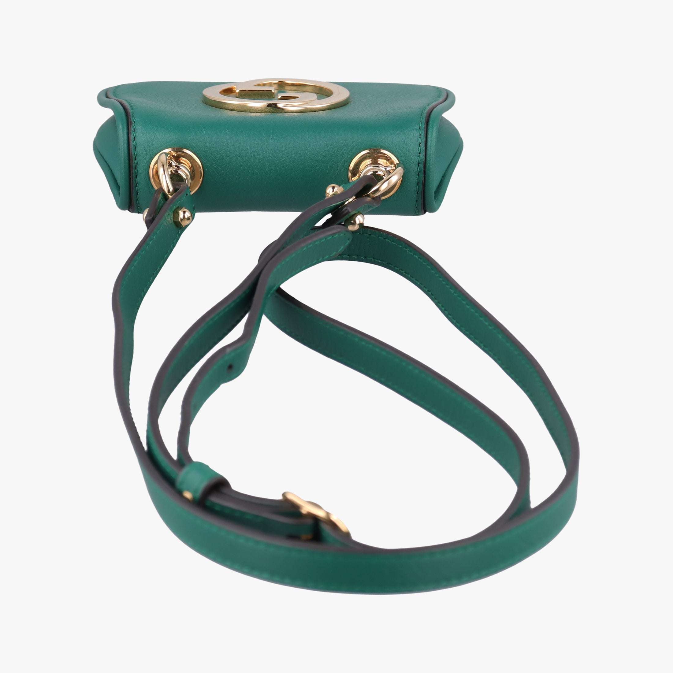 Pre-owned Gucci Blondie Green Leather 698635 shoulderbag | stylenewstar