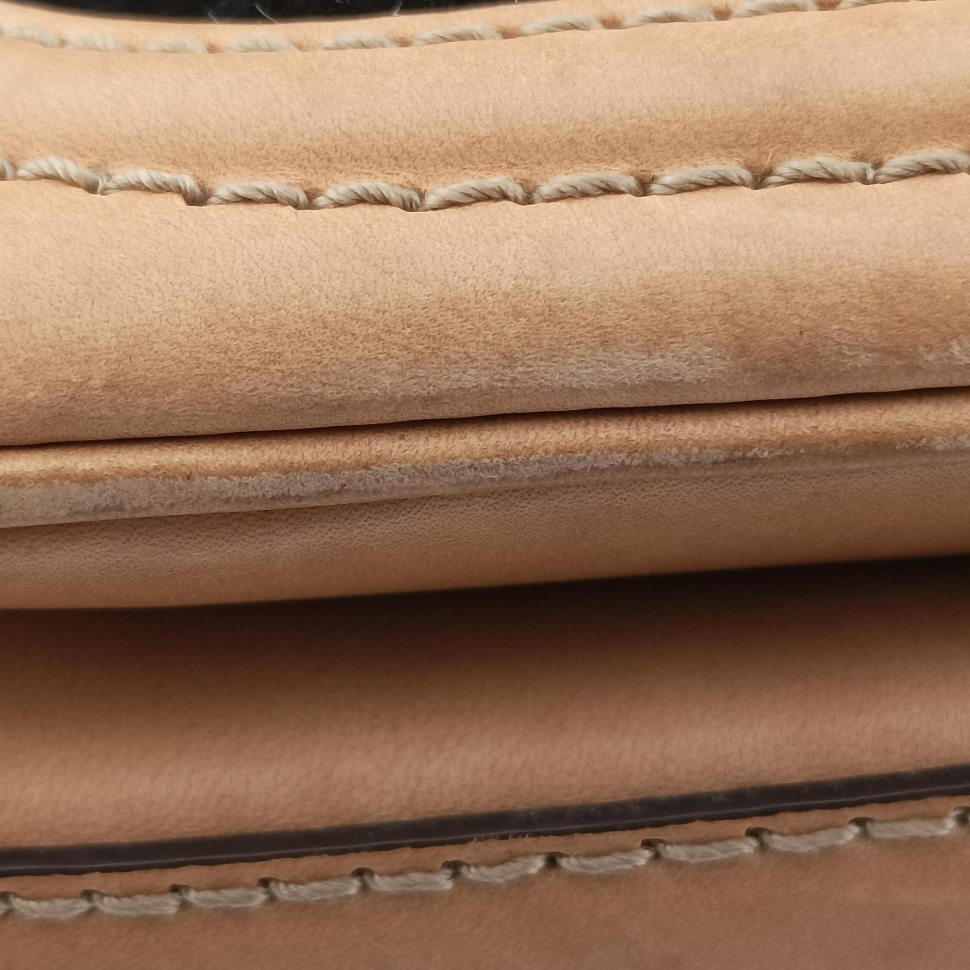 Pre-owned Gucci New Bamboo Beige×Multicolour ponyhair×leather 254884 shoulderbag | stylenewstar