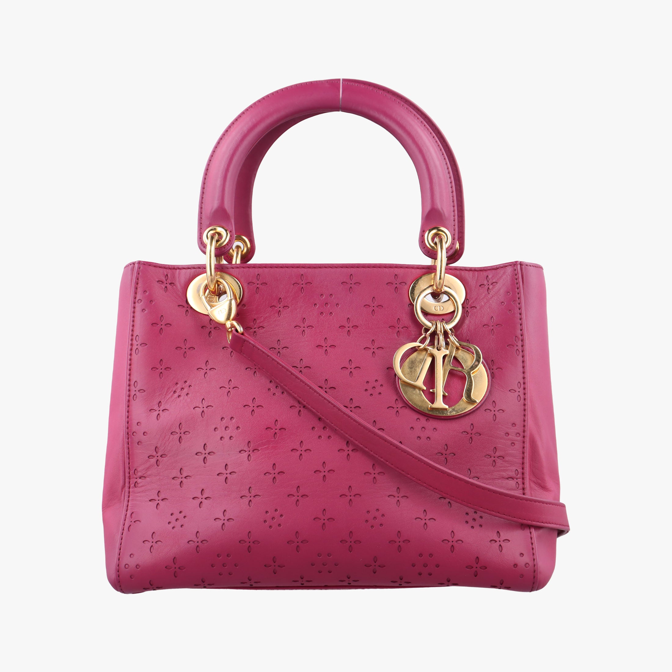 Secondhand Christian Dior Lady Dior Rose leather  shoulderbag | stylenewstar