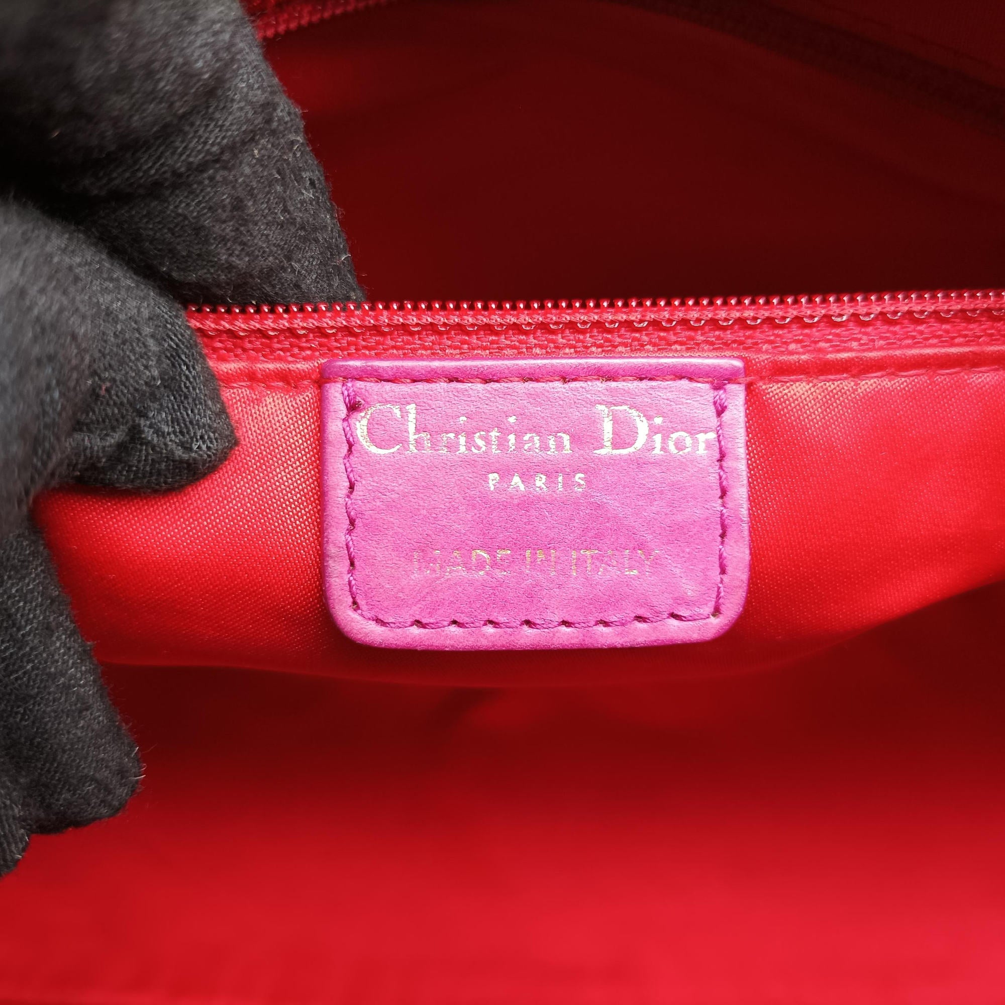 Secondhand Christian Dior Lady Dior Rose leather  shoulderbag | stylenewstar