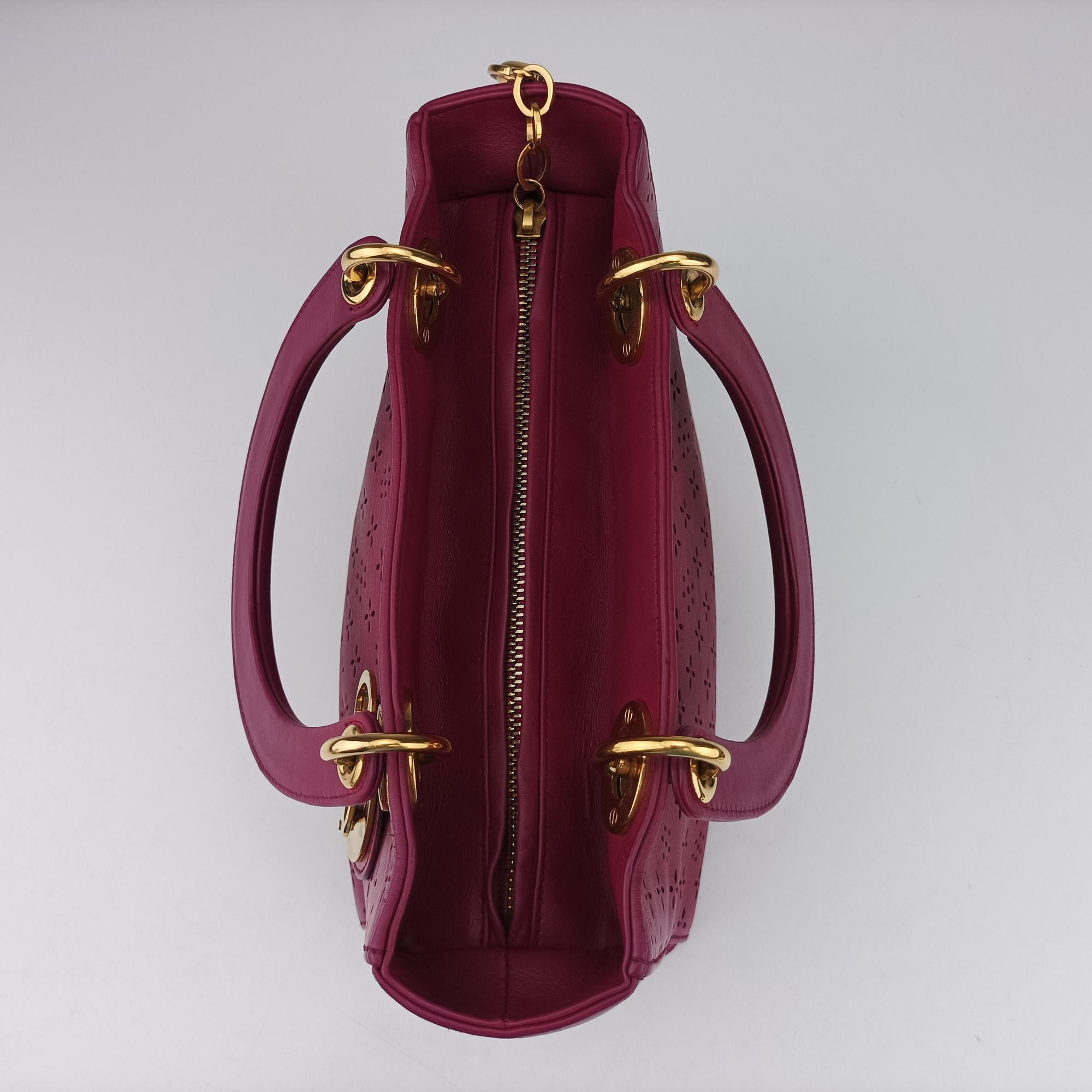 Secondhand Christian Dior Lady Dior Rose leather  shoulderbag | stylenewstar