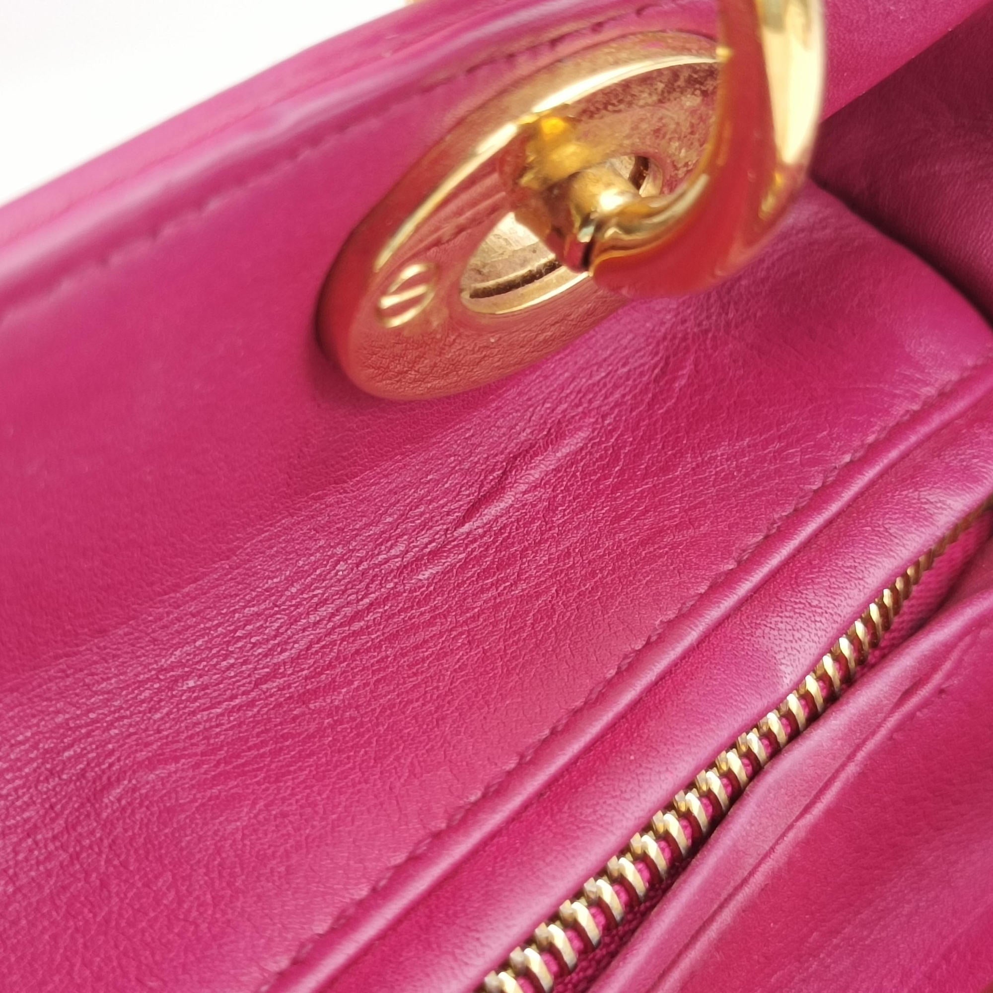 Secondhand Christian Dior Lady Dior Rose leather  shoulderbag | stylenewstar