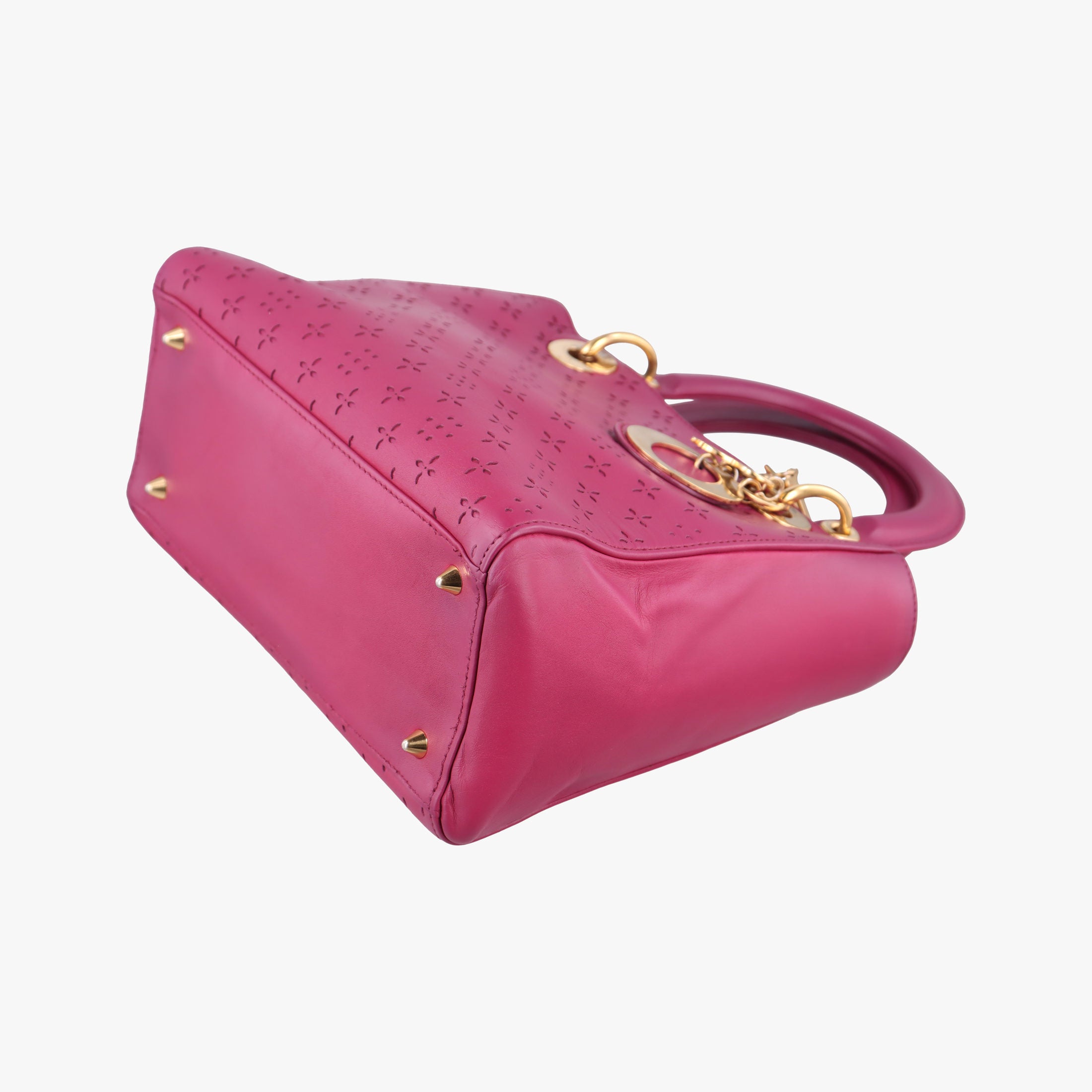 Secondhand Christian Dior Lady Dior Rose leather  shoulderbag | stylenewstar