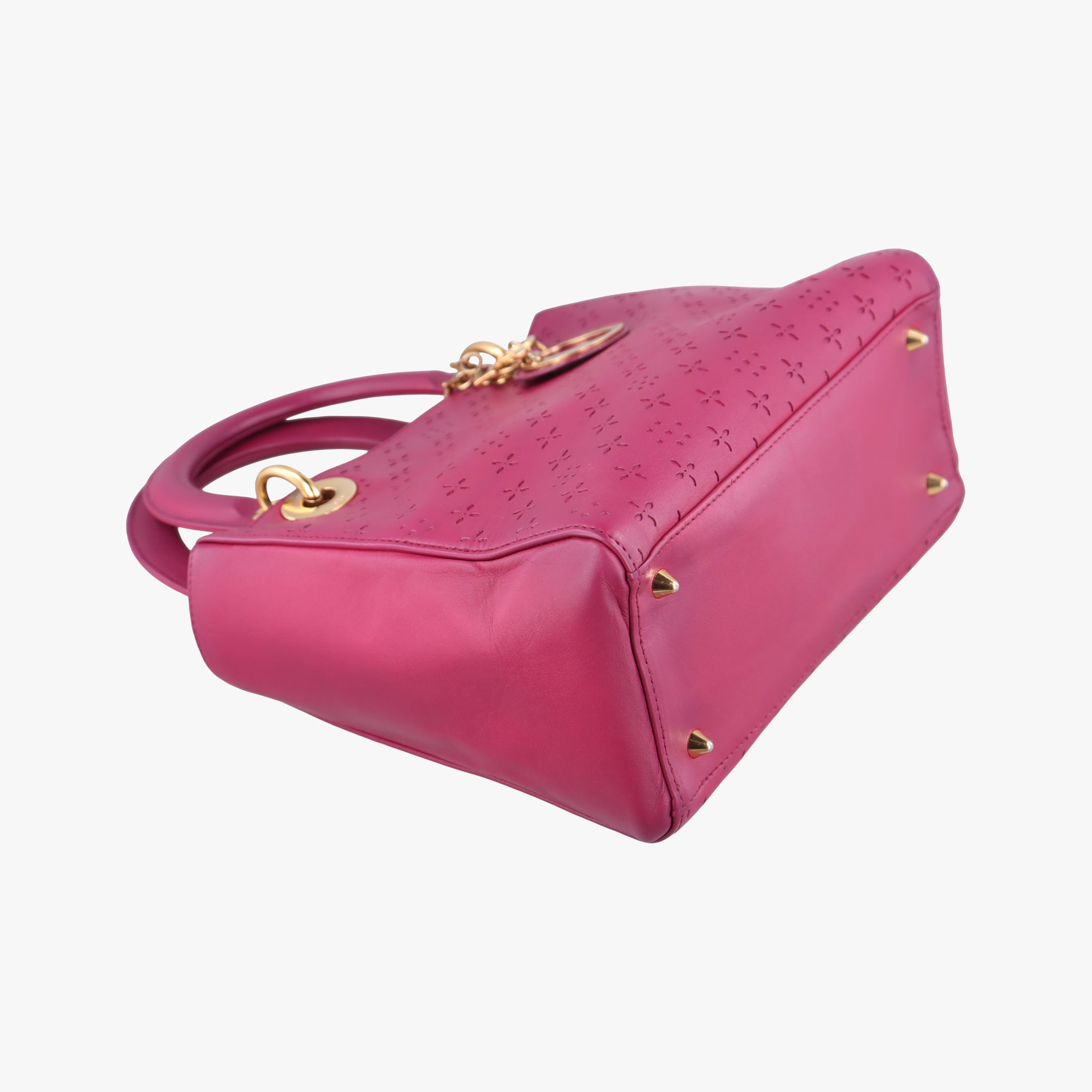 Secondhand Christian Dior Lady Dior Rose leather  shoulderbag | stylenewstar