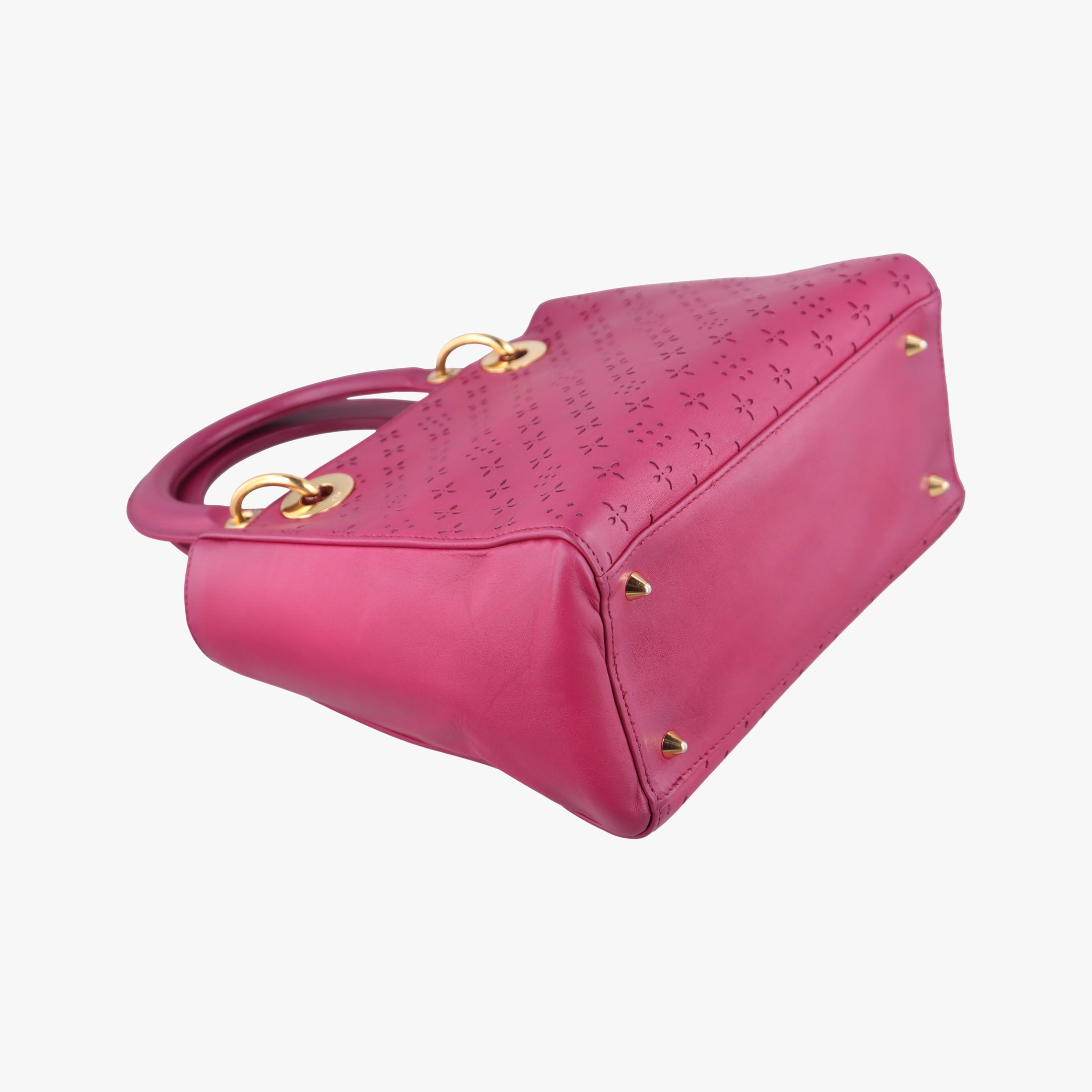 Secondhand Christian Dior Lady Dior Rose leather  shoulderbag | stylenewstar