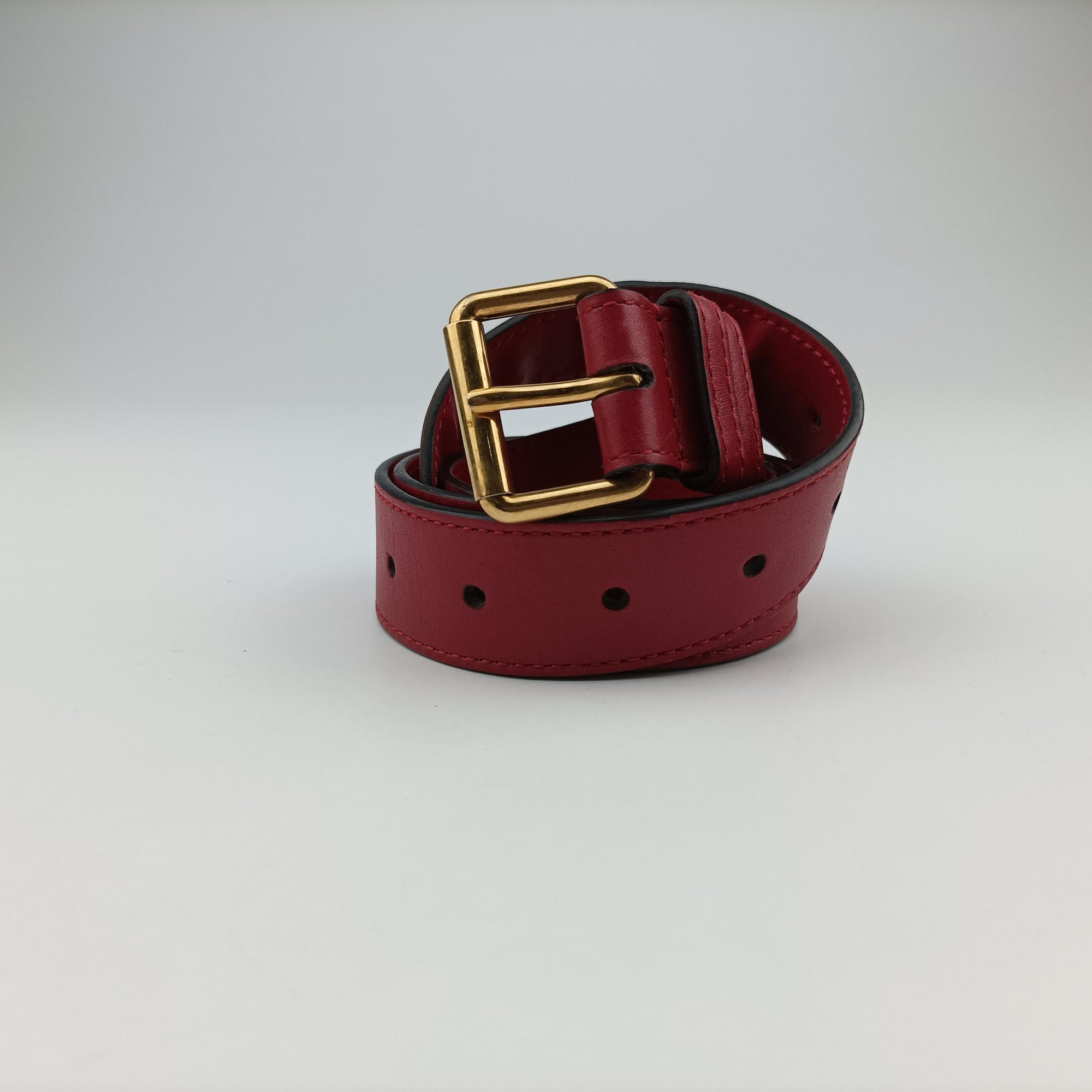 Pre-owned Gucci GG Marmont Red Leather 476434 bum bag/waist bag | stylenewstar