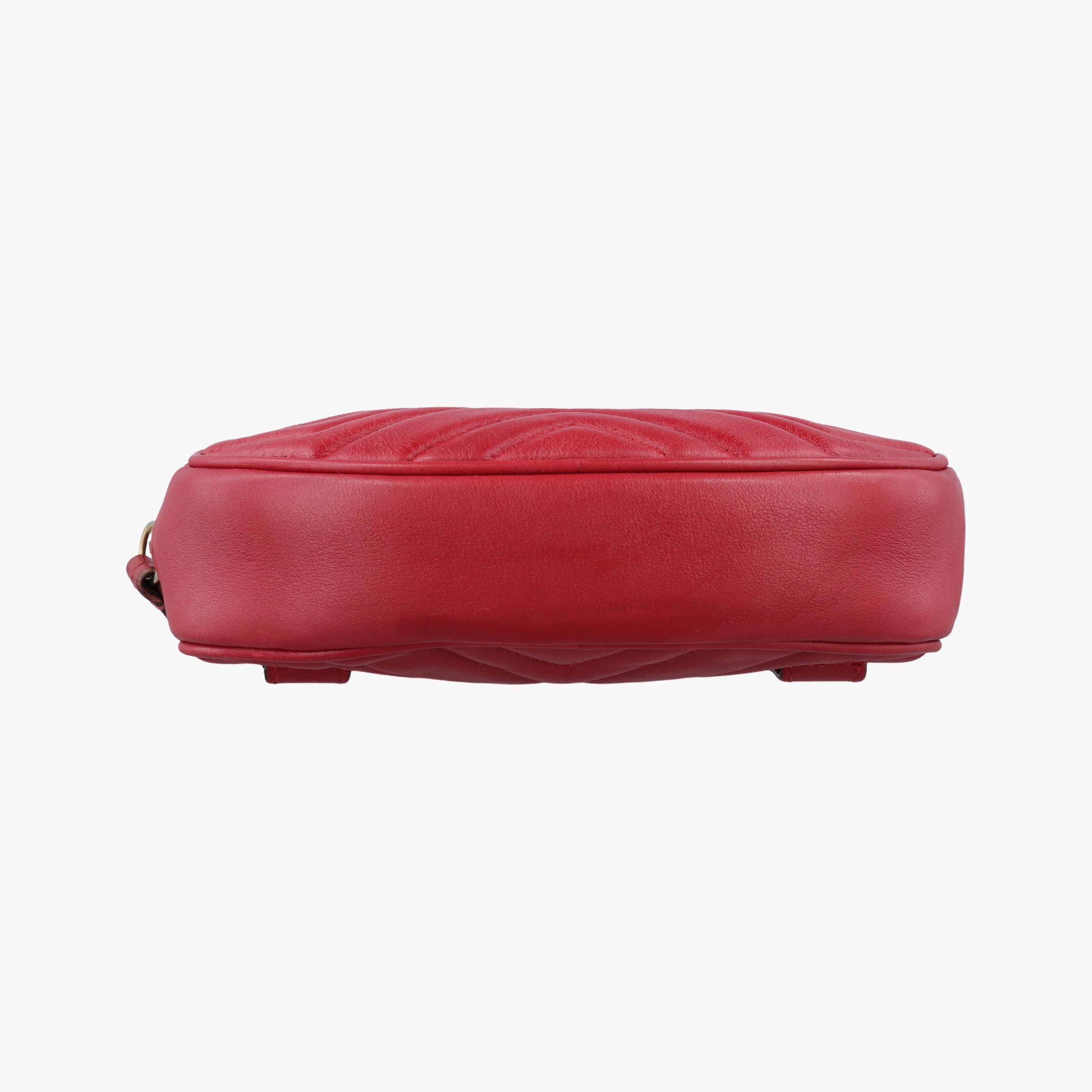 Pre-owned Gucci GG Marmont Red Leather 476434 bum bag/waist bag | stylenewstar