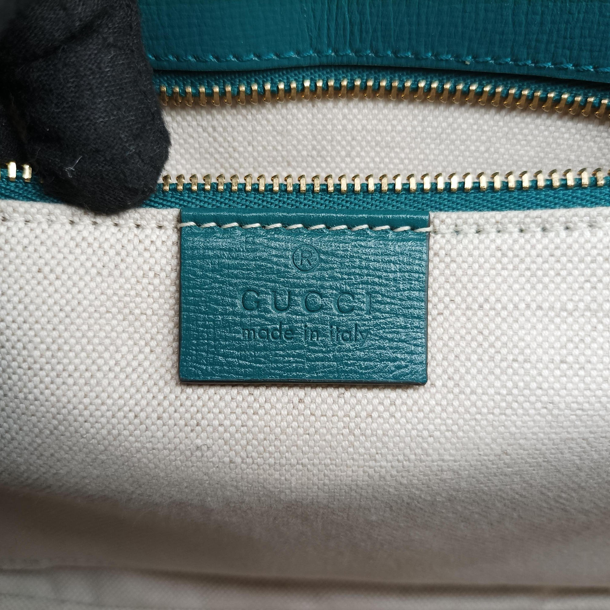 Pre-owned Gucci The Hacker Project Horsebit 1955 Green × Blue Leather 602204 shoulderbag | stylenewstar