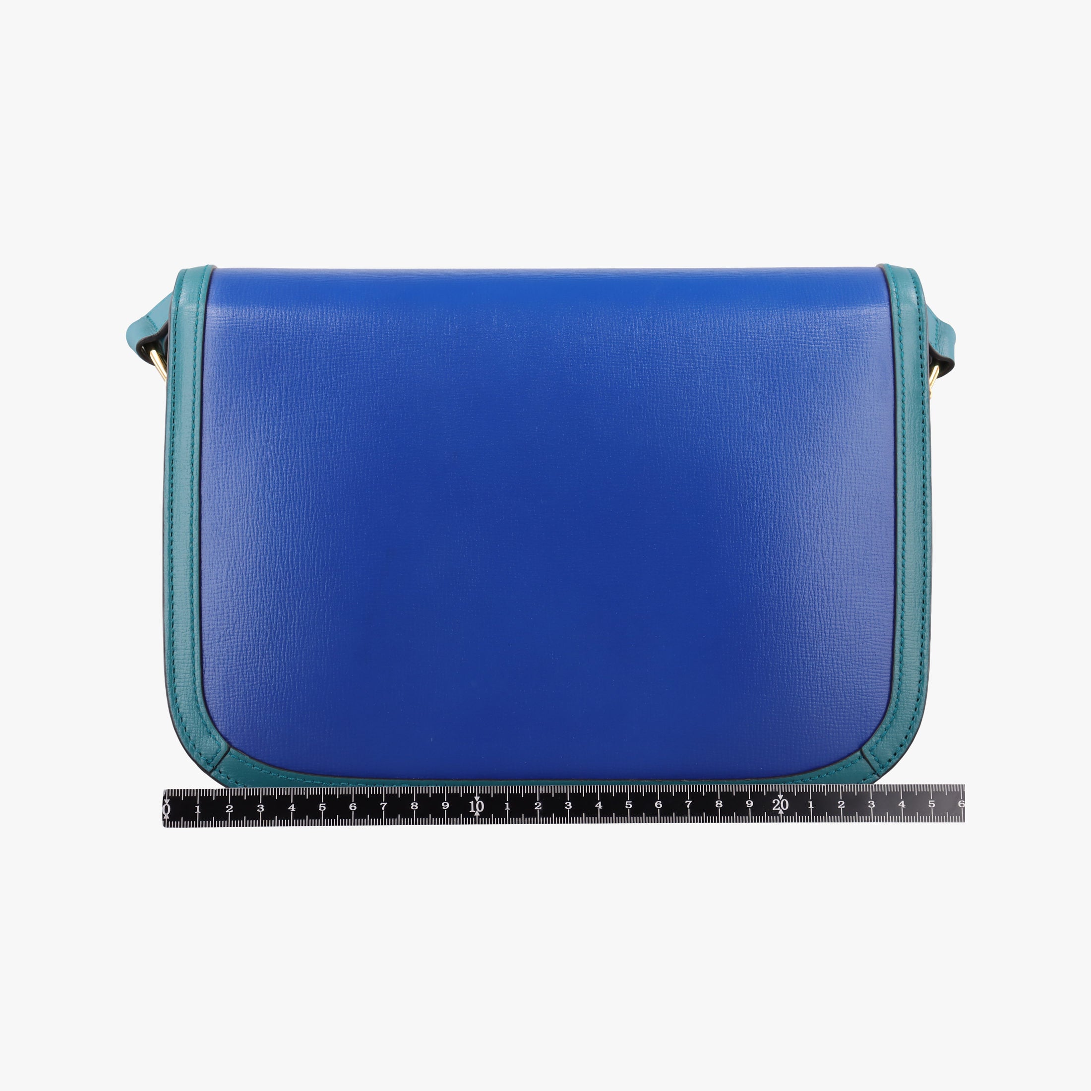 Pre-owned Gucci The Hacker Project Horsebit 1955 Green × Blue Leather 602204 shoulderbag | stylenewstar