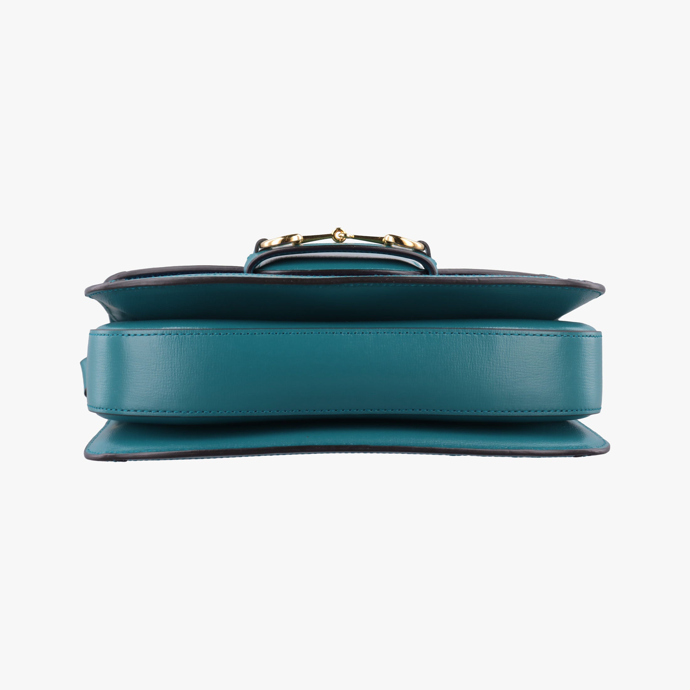 Pre-owned Gucci The Hacker Project Horsebit 1955 Green × Blue Leather 602204 shoulderbag | stylenewstar