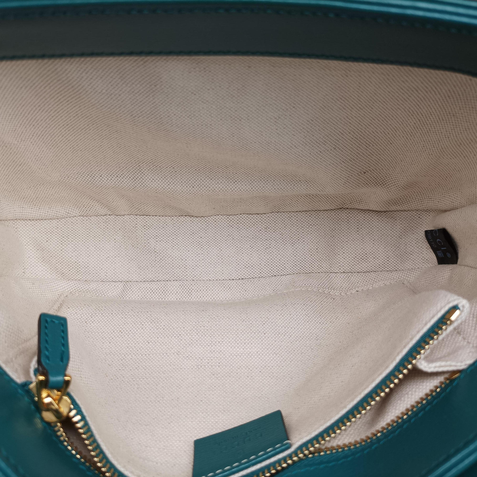 Pre-owned Gucci The Hacker Project Horsebit 1955 Green × Blue Leather 602204 shoulderbag | stylenewstar