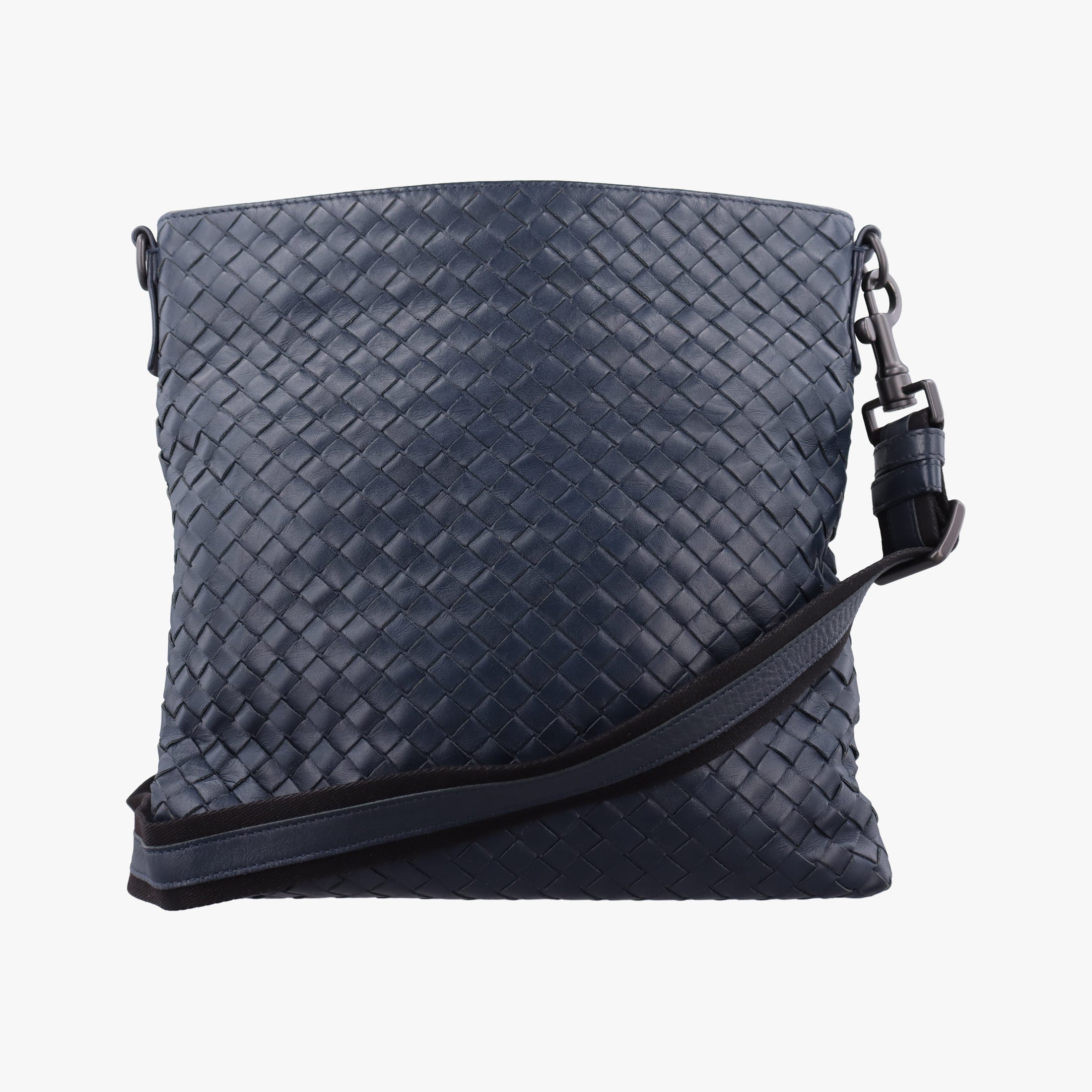 Vintage Bottega Veneta Intrecciato Navy lambskin  shoulderbag | stylenewstar