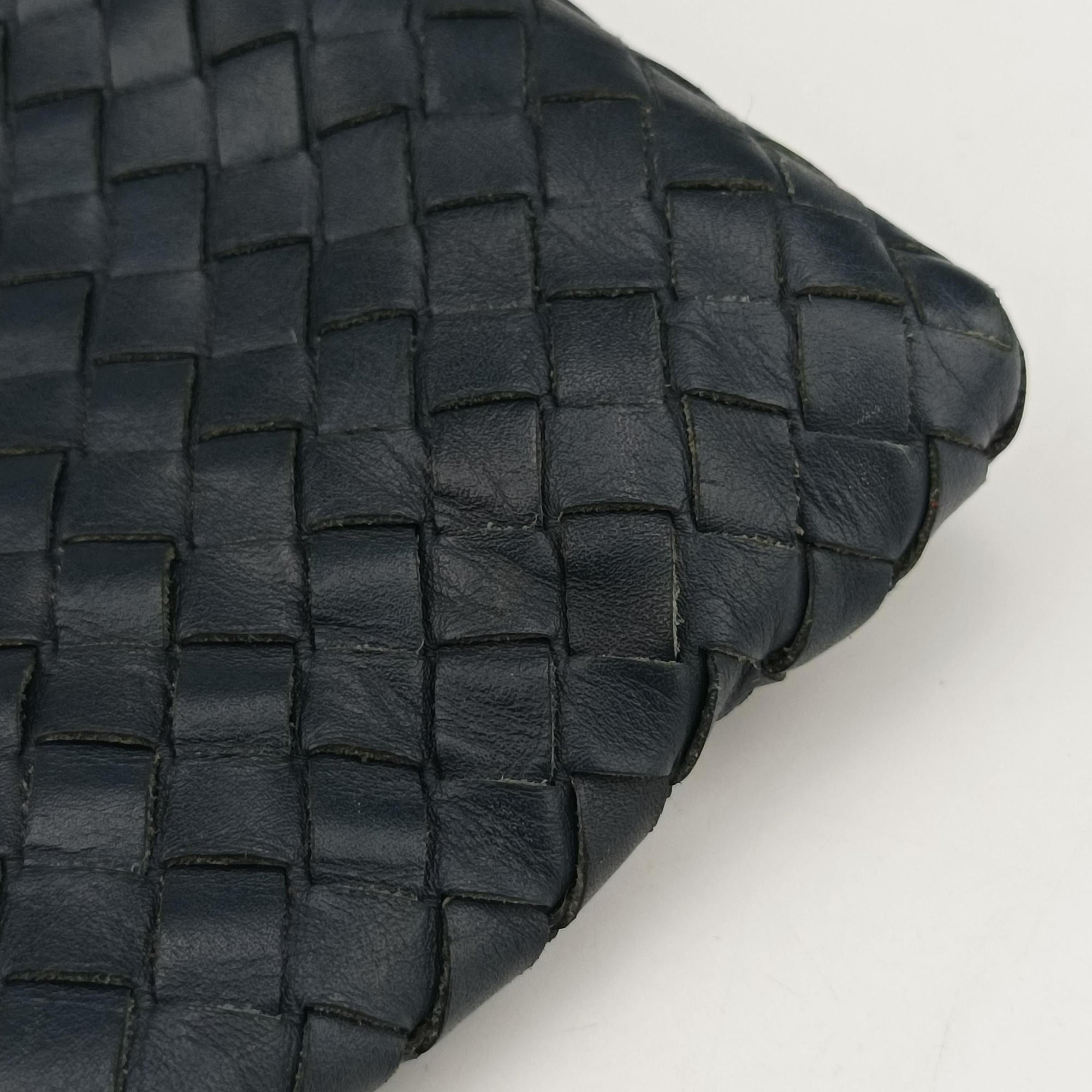Vintage Bottega Veneta Intrecciato Navy lambskin  shoulderbag | stylenewstar
