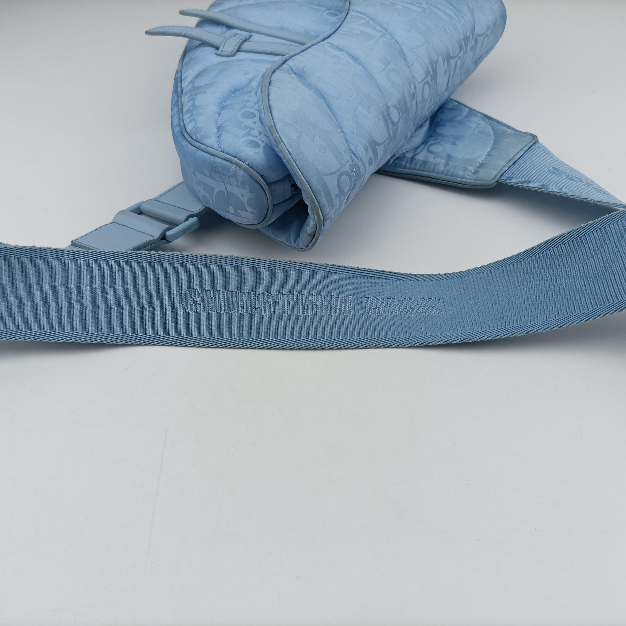 Secondhand Christian Dior Dior x ERL Spring 2023 Collaboration Saddle Blue Fabric  bum bag/waist bag | stylenewstar