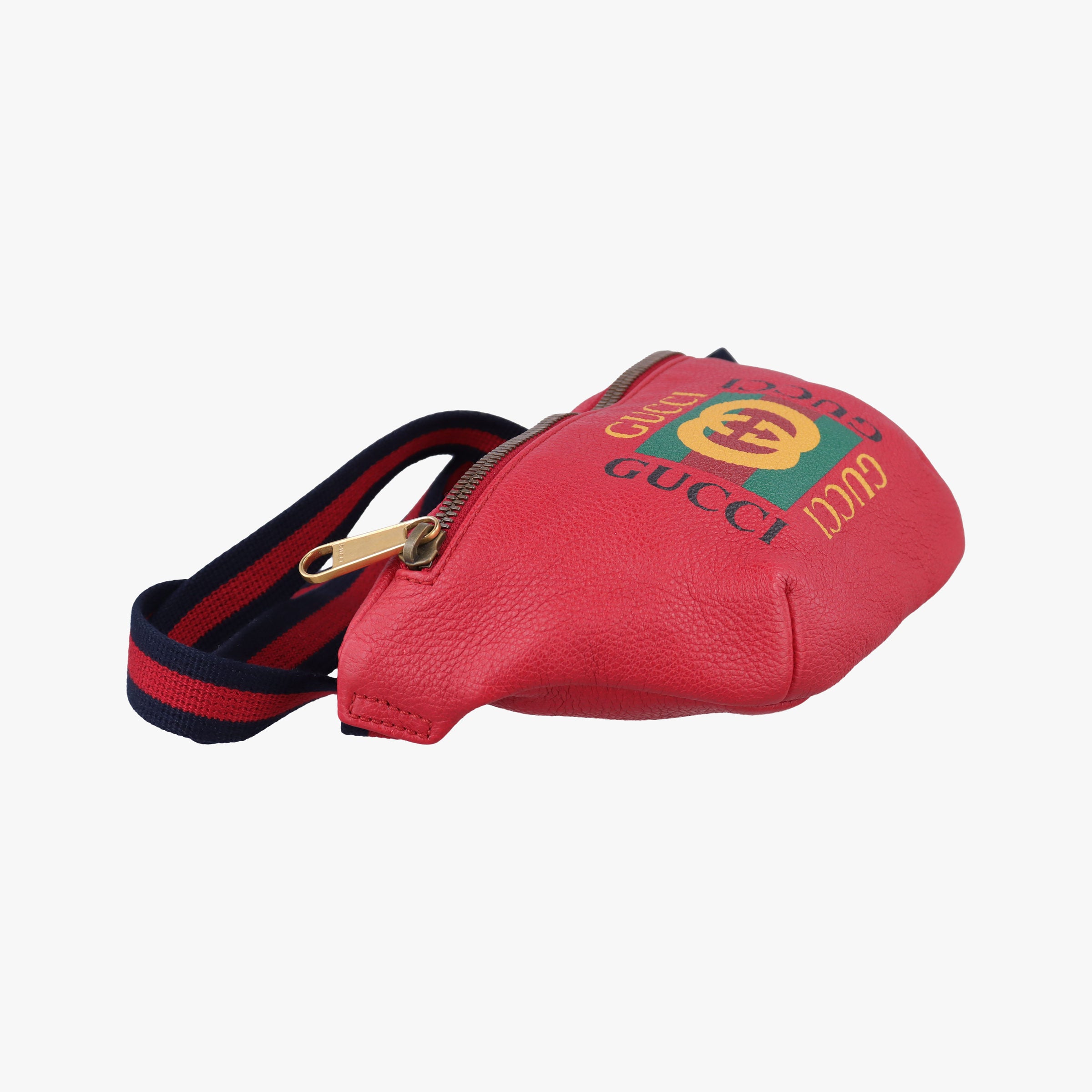 Pre-owned Gucci Print Red Leather 527792 bum bag/waist bag | stylenewstar