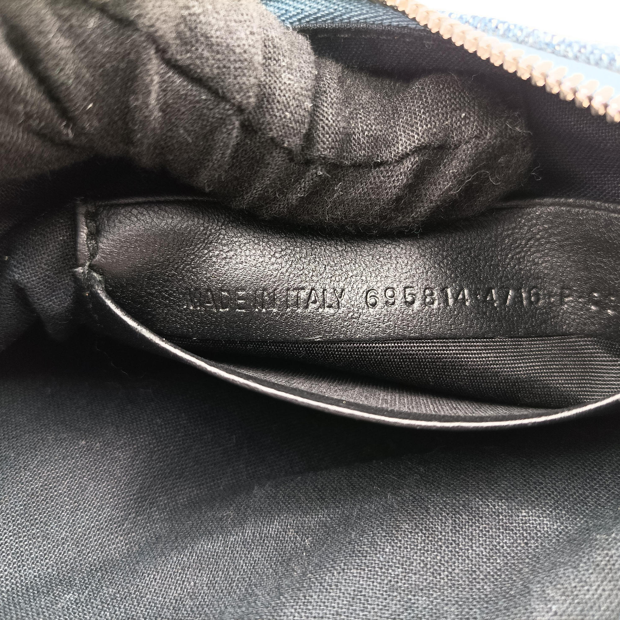 Pre-owned Balenciaga Le Cagole mini Blue denim  shoulderbag | stylenewstar