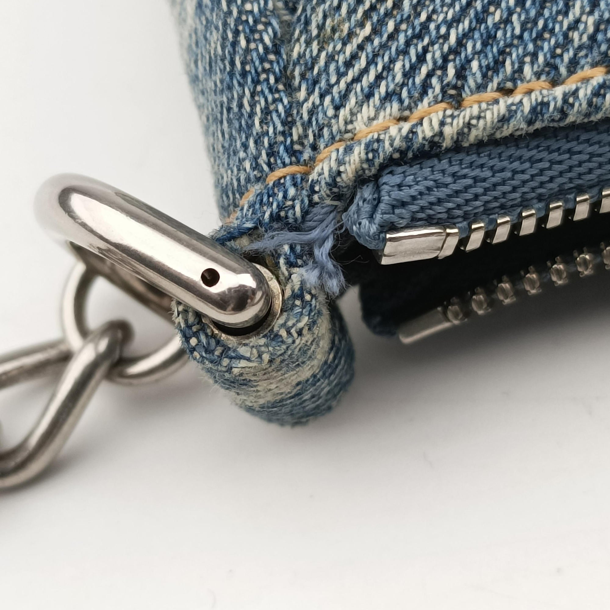 Pre-owned Balenciaga Le Cagole mini Blue denim  shoulderbag | stylenewstar