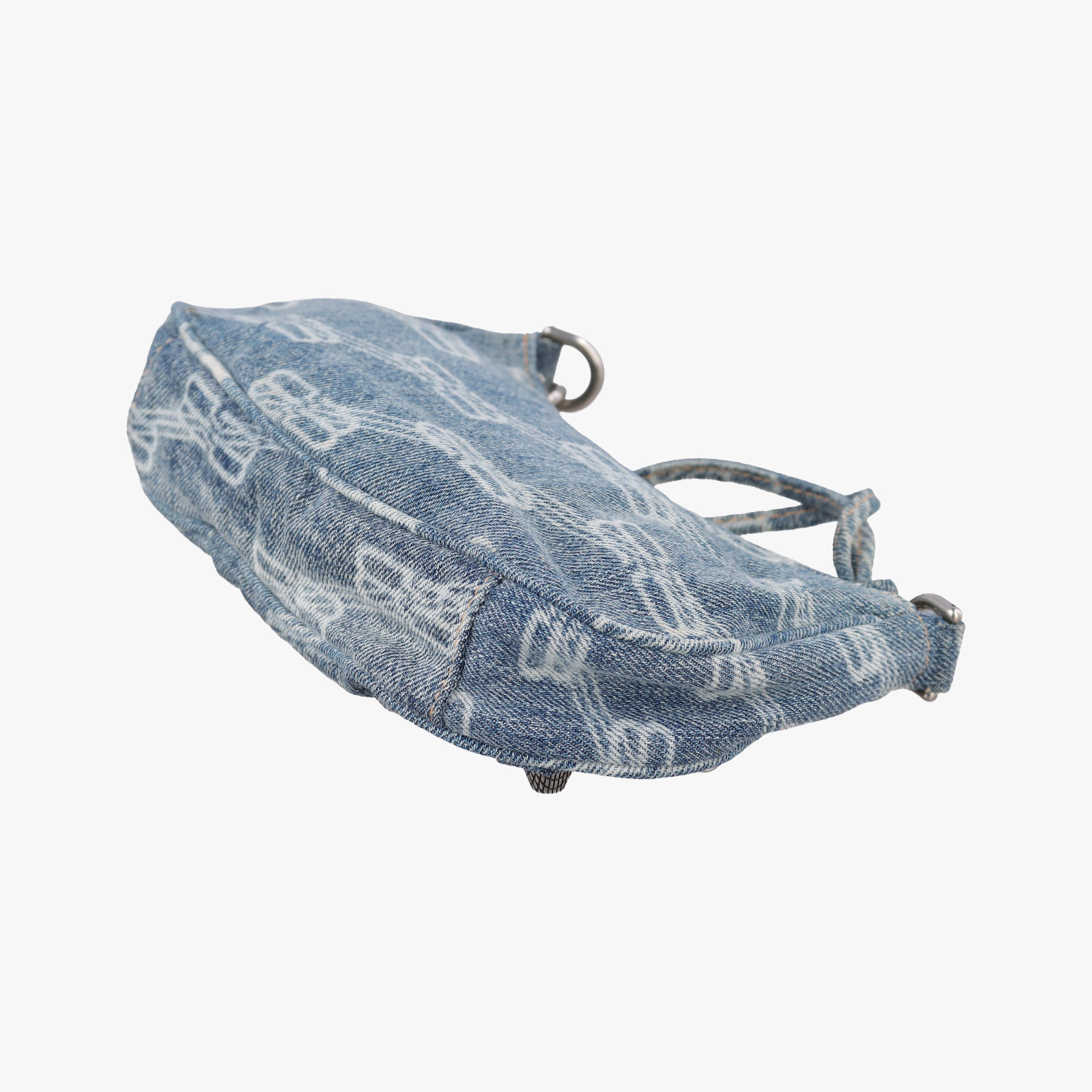 Pre-owned Balenciaga Le Cagole mini Blue denim  shoulderbag | stylenewstar