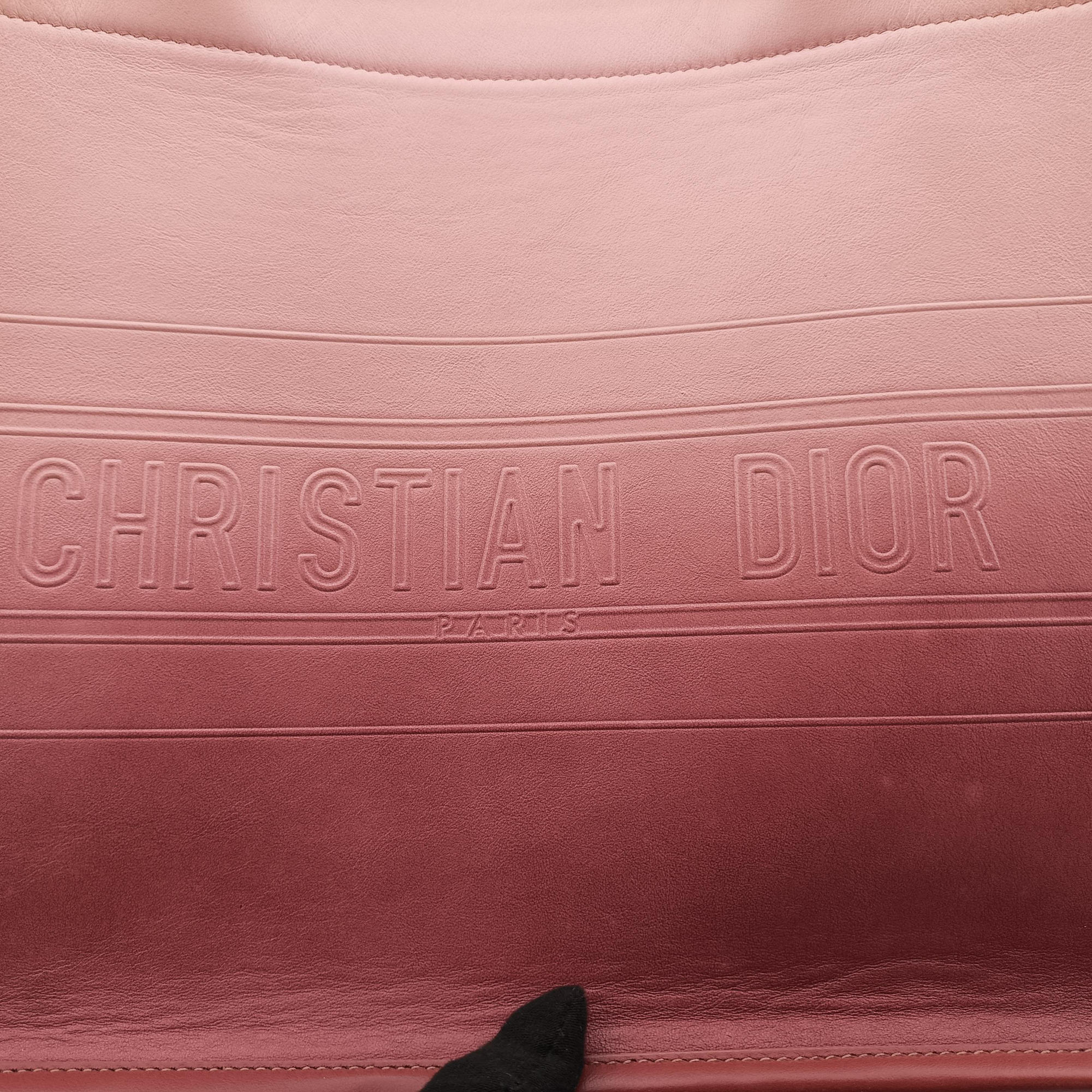 Pre-owned Christian Dior Book Tote Bag Pink leather  handbag | stylenewstar