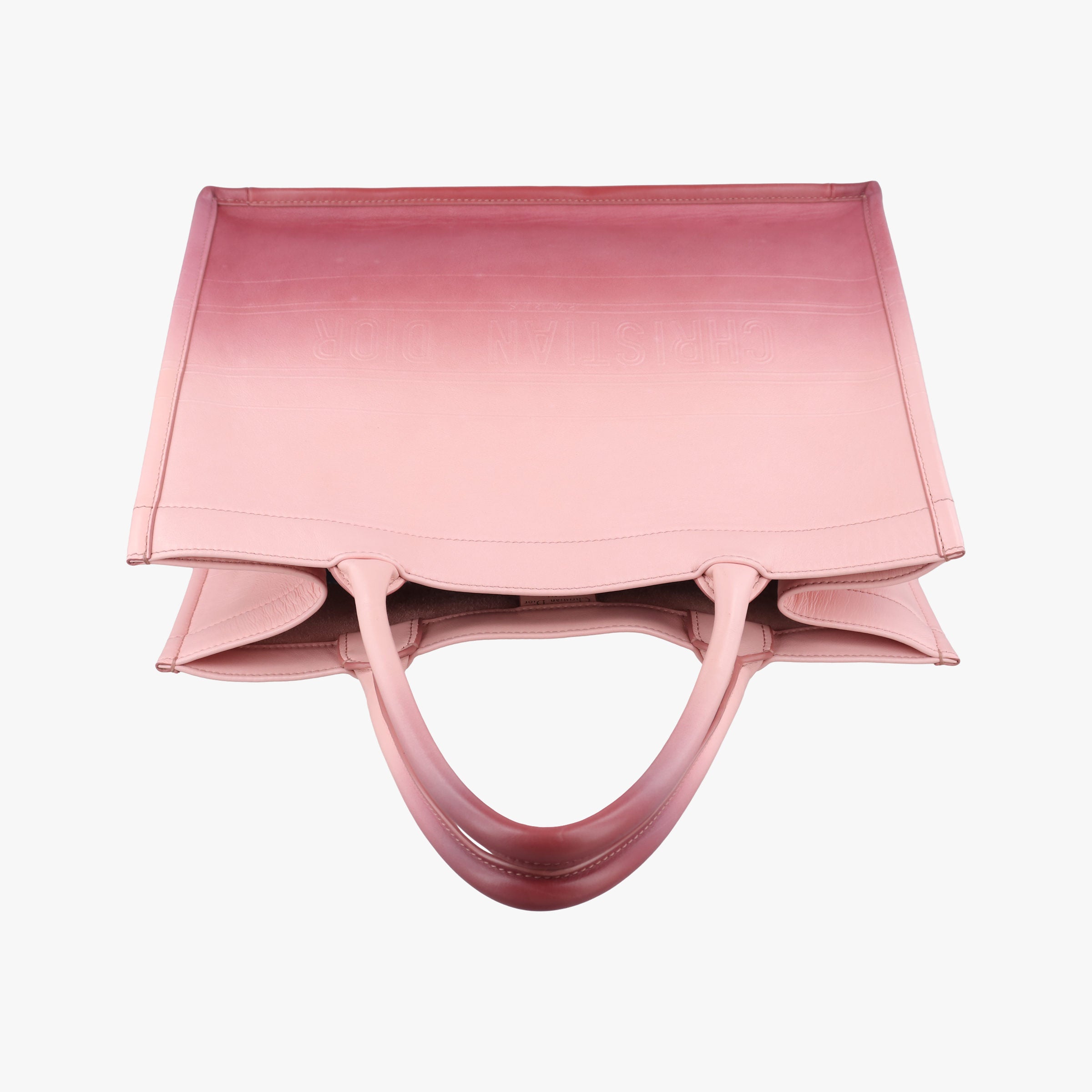 Pre-owned Christian Dior Book Tote Bag Pink leather  handbag | stylenewstar