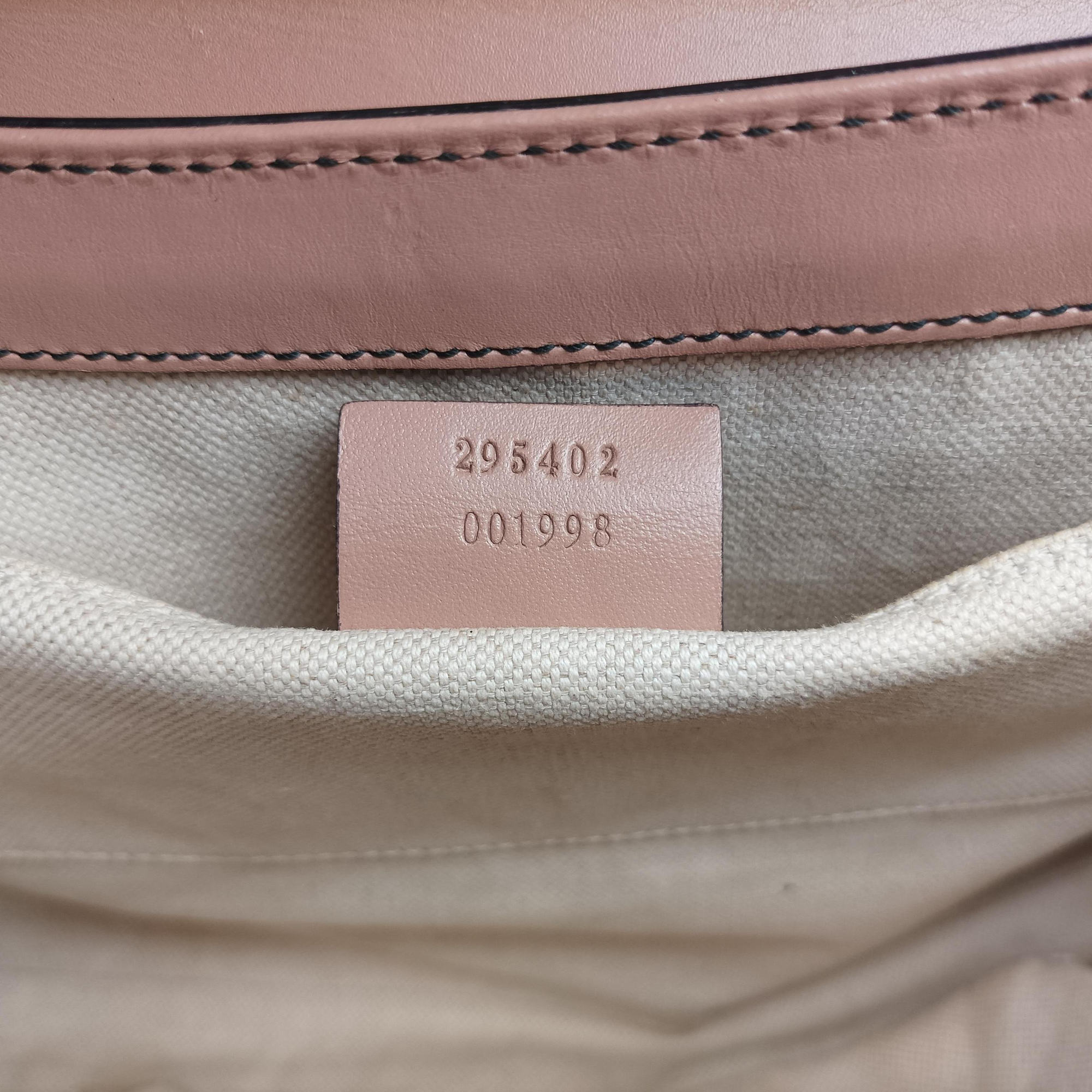 Pre-owned Gucci Emily Beige×pink canvas×leather 295402 shoulderbag | stylenewstar