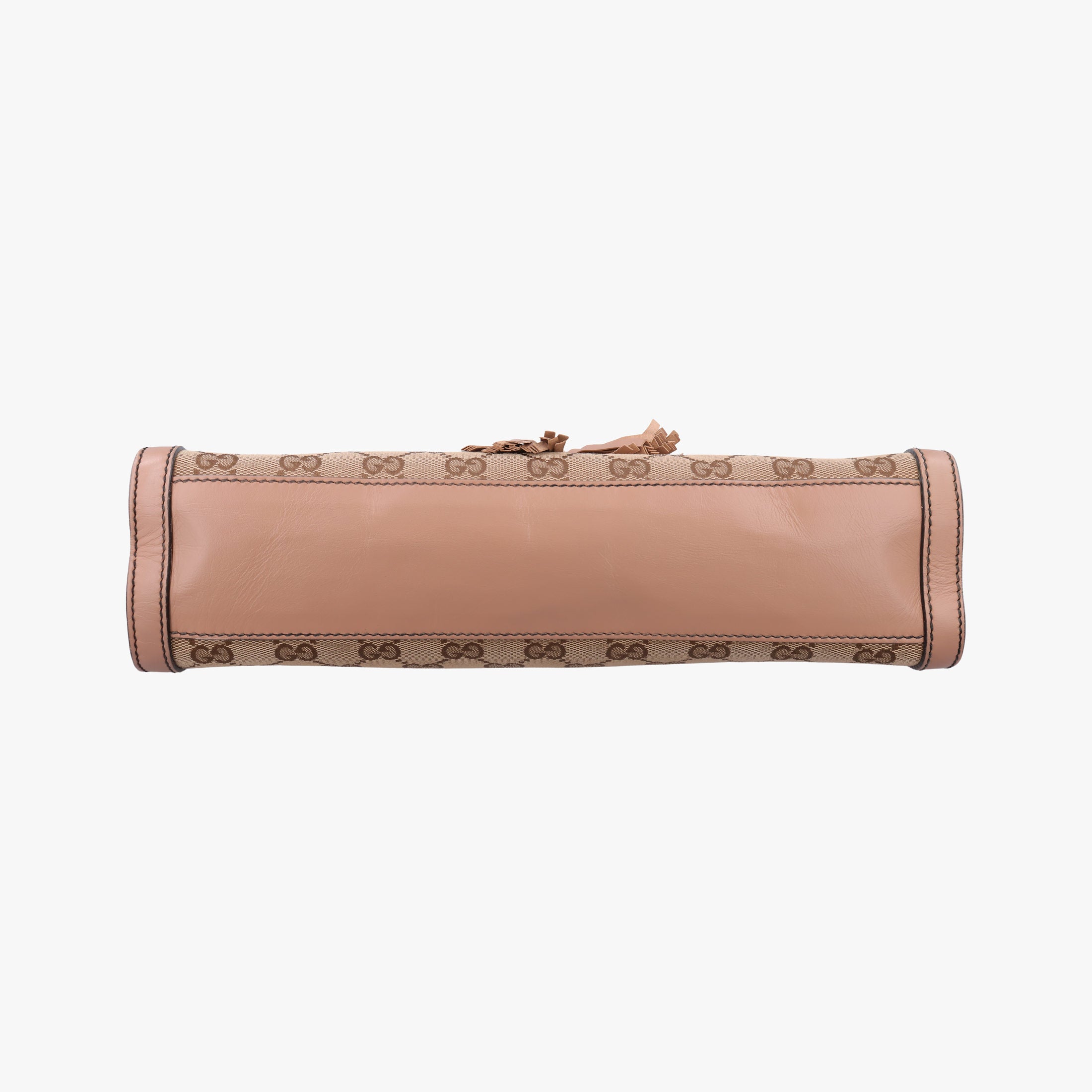 Pre-owned Gucci Emily Beige×pink canvas×leather 295402 shoulderbag | stylenewstar