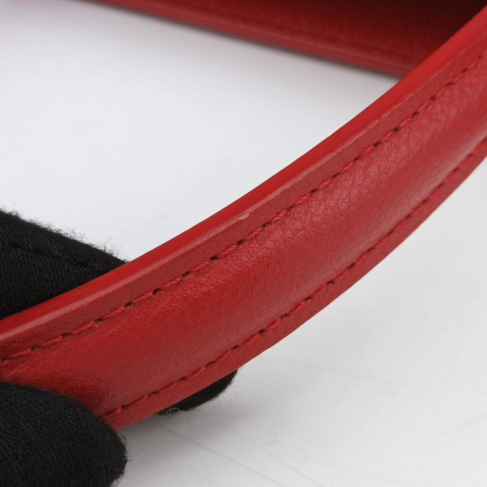 Pre-owned Burberry Title Red Leather  handbag | stylenewstar