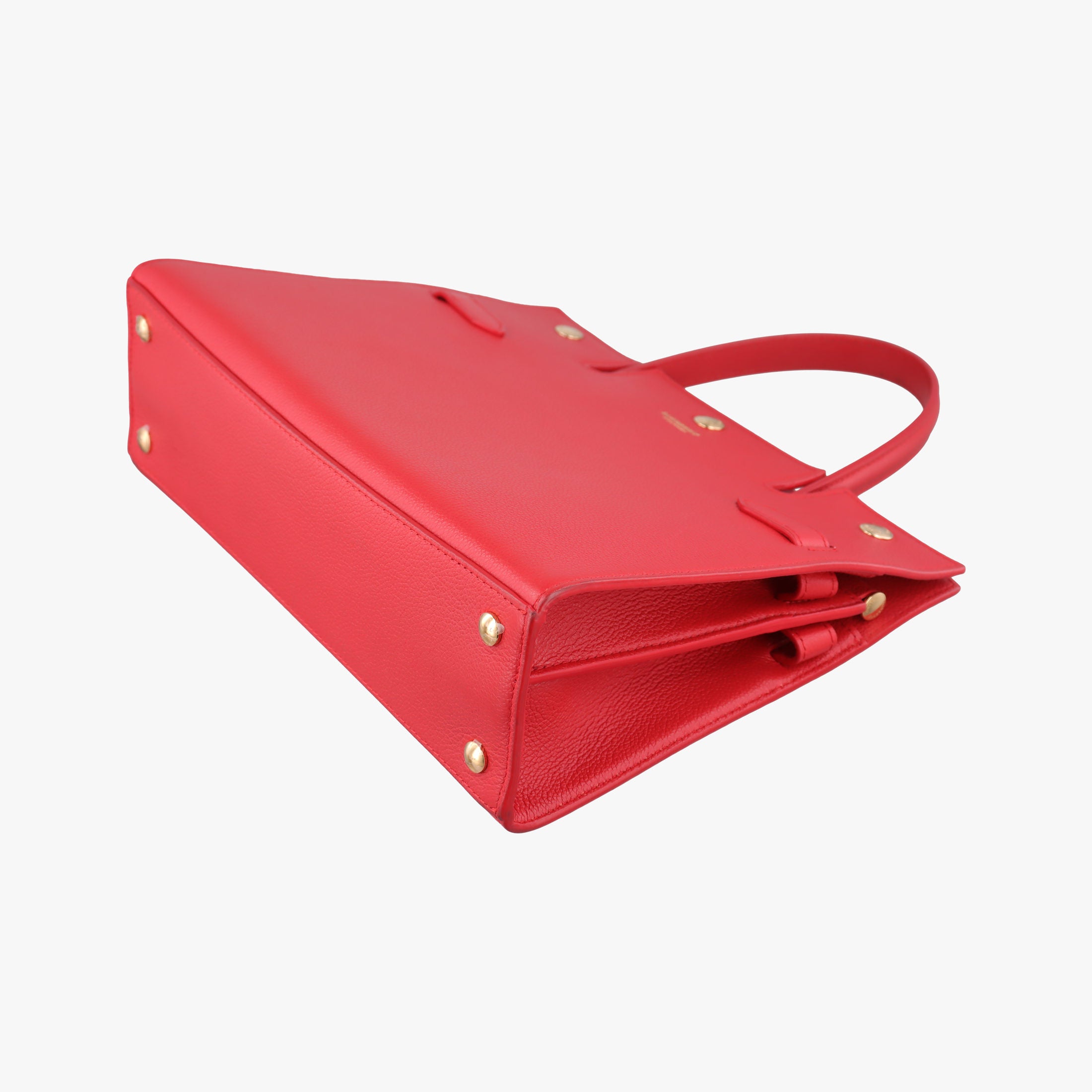 Pre-owned Burberry Title Red Leather  handbag | stylenewstar