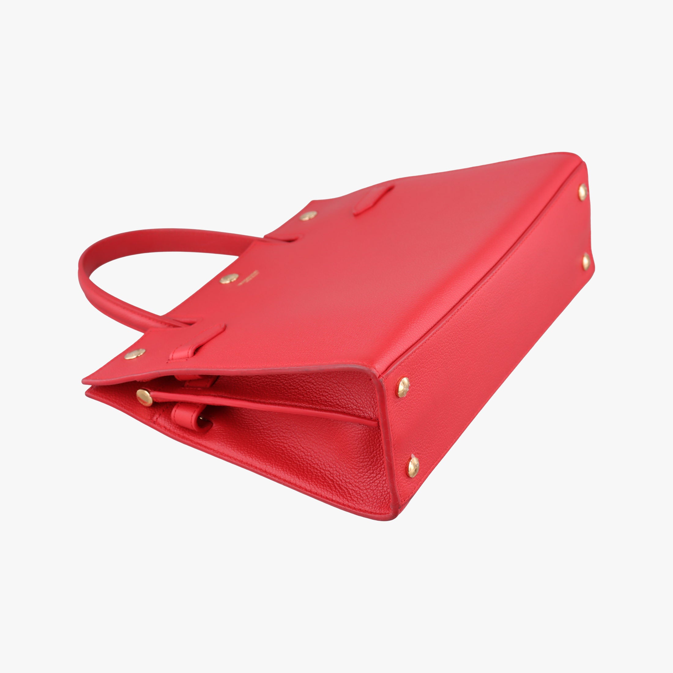 Pre-owned Burberry Title Red Leather  handbag | stylenewstar