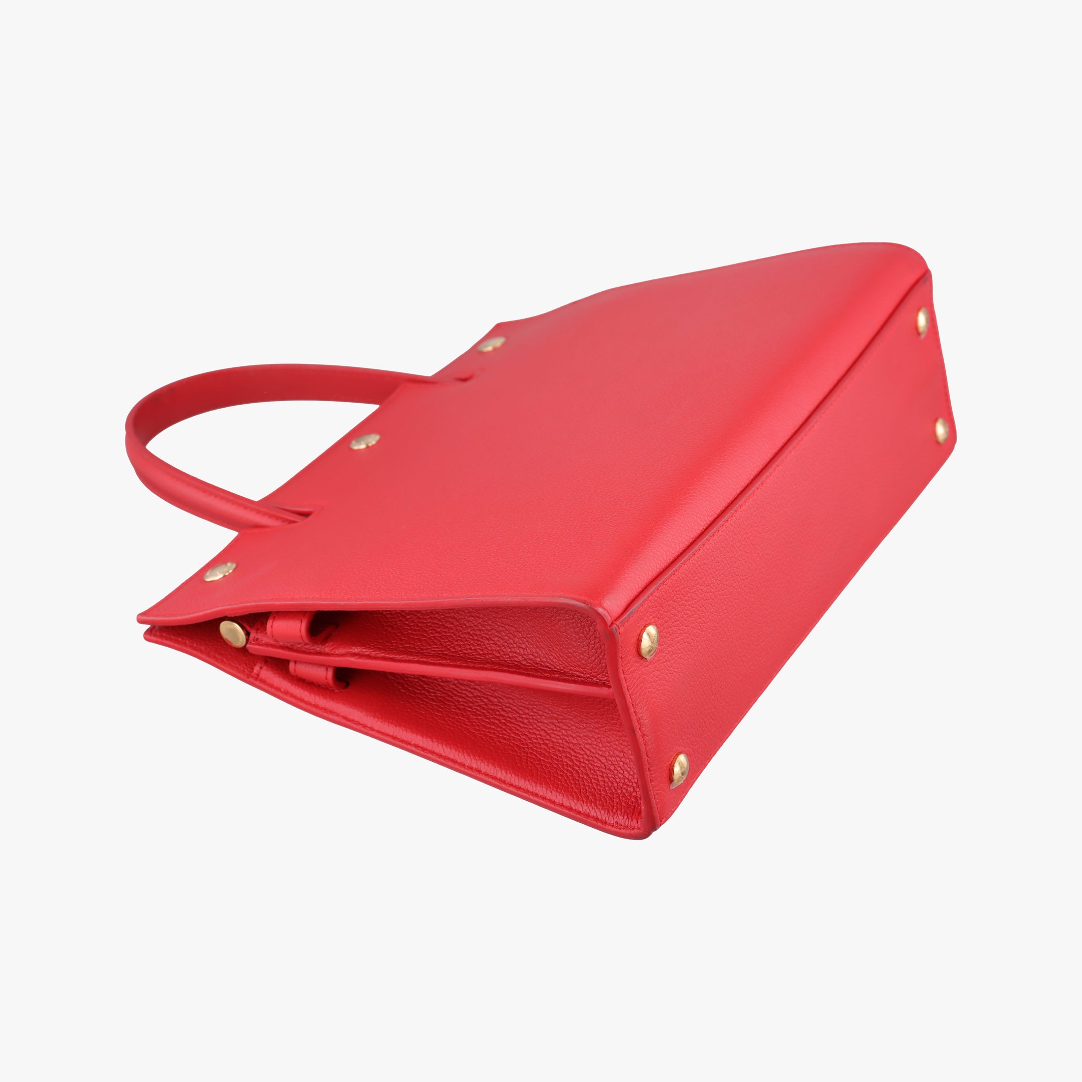 Pre-owned Burberry Title Red Leather  handbag | stylenewstar