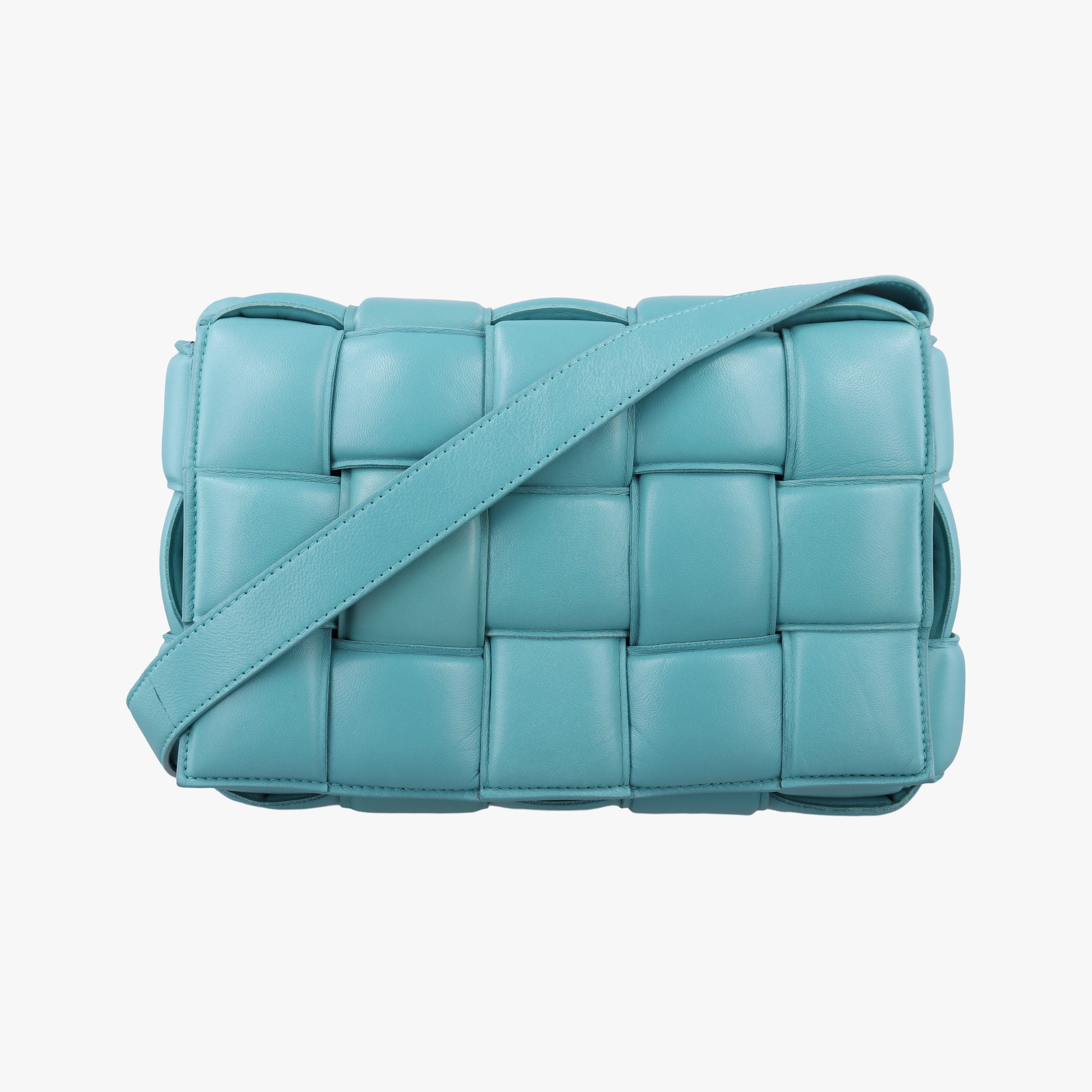 Vintage Bottega Veneta Padded Cassette Blue lambskin  shoulderbag | stylenewstar