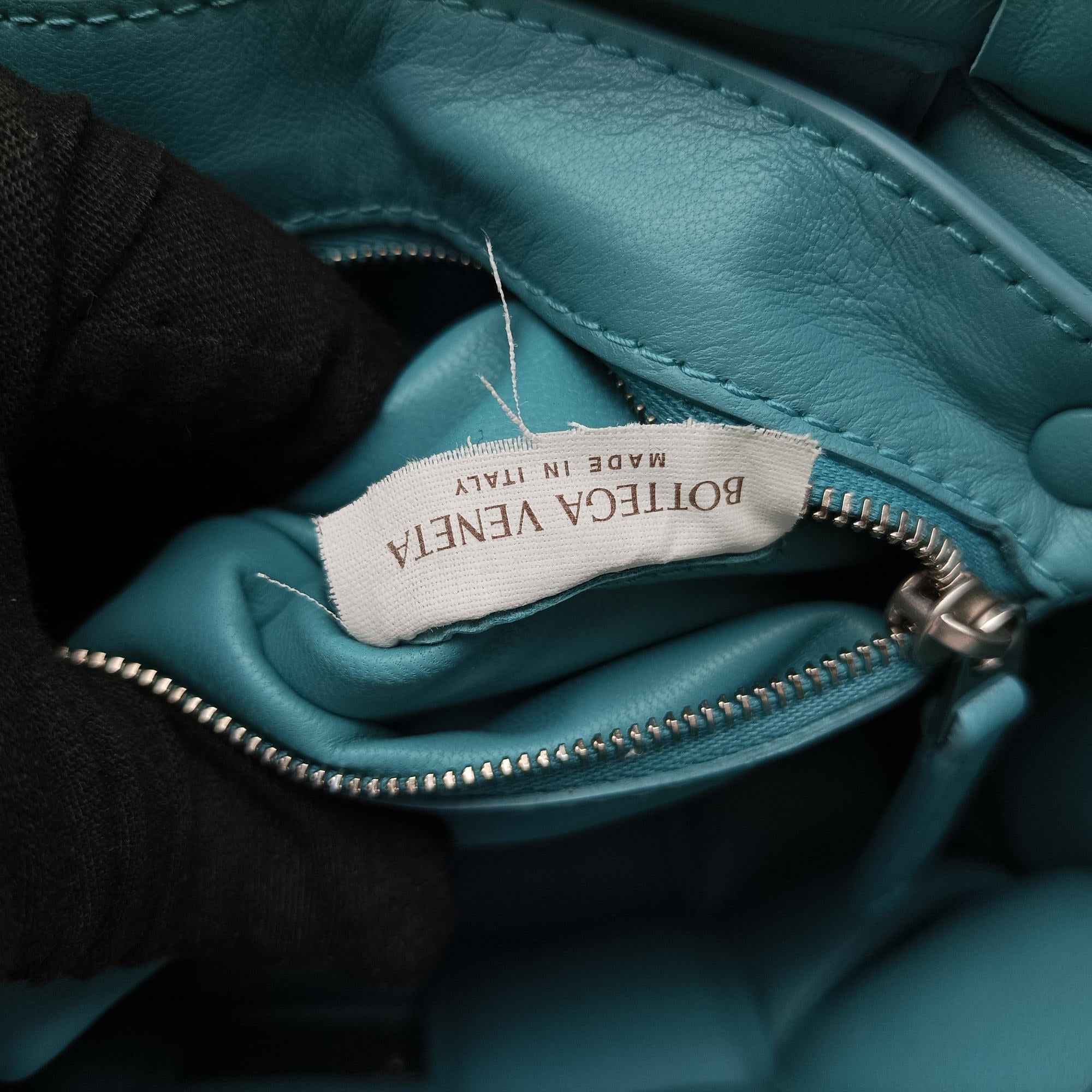 Vintage Bottega Veneta Padded Cassette Blue lambskin  shoulderbag | stylenewstar