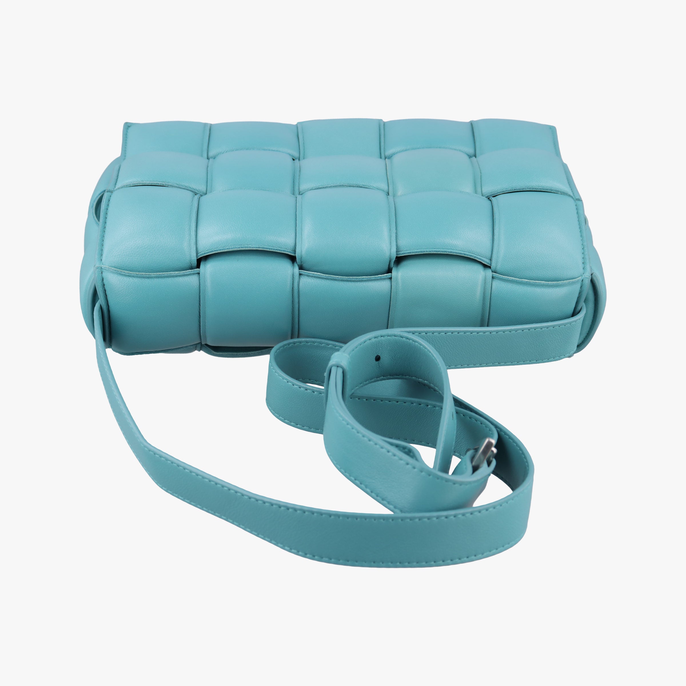 Vintage Bottega Veneta Padded Cassette Blue lambskin  shoulderbag | stylenewstar