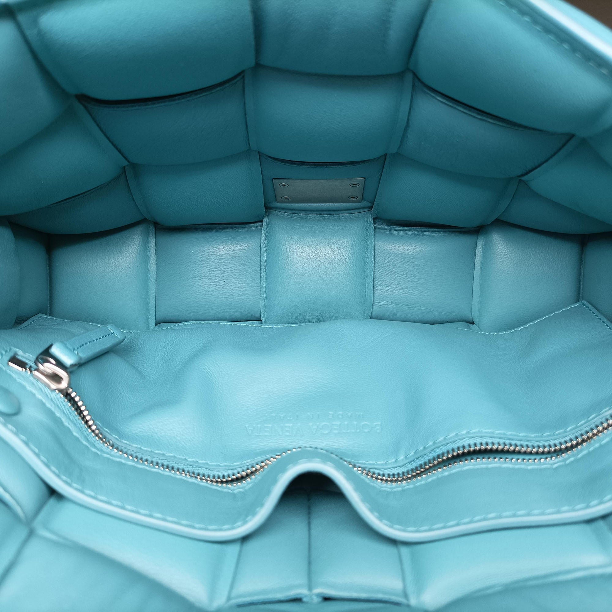 Vintage Bottega Veneta Padded Cassette Blue lambskin  shoulderbag | stylenewstar