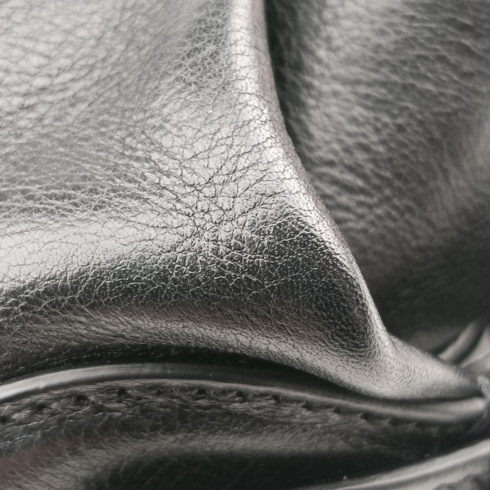 Pre-owned Fendi Toile de Cuir Black Leather 8BR579 shoulderbag | stylenewstar