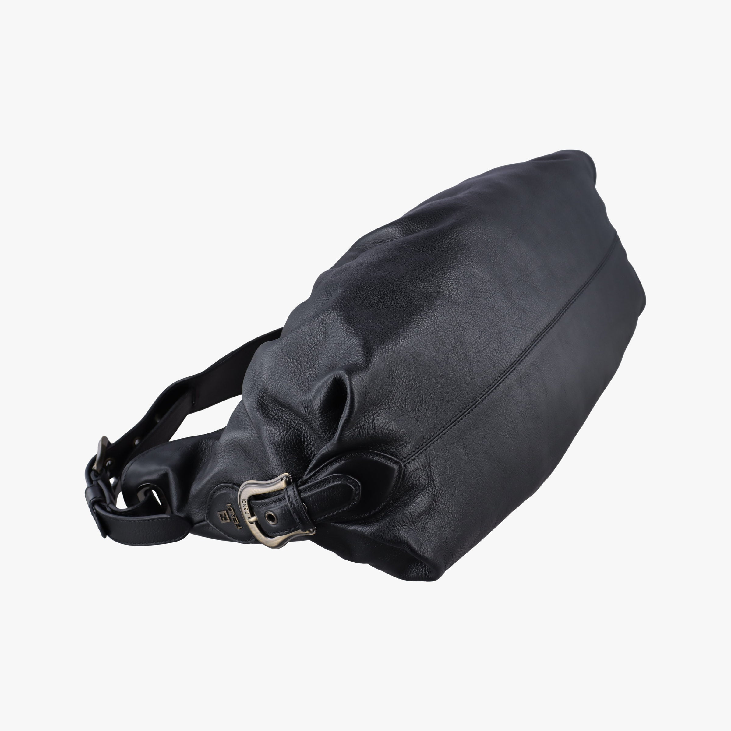 Pre-owned Fendi Toile de Cuir Black Leather 8BR579 shoulderbag | stylenewstar