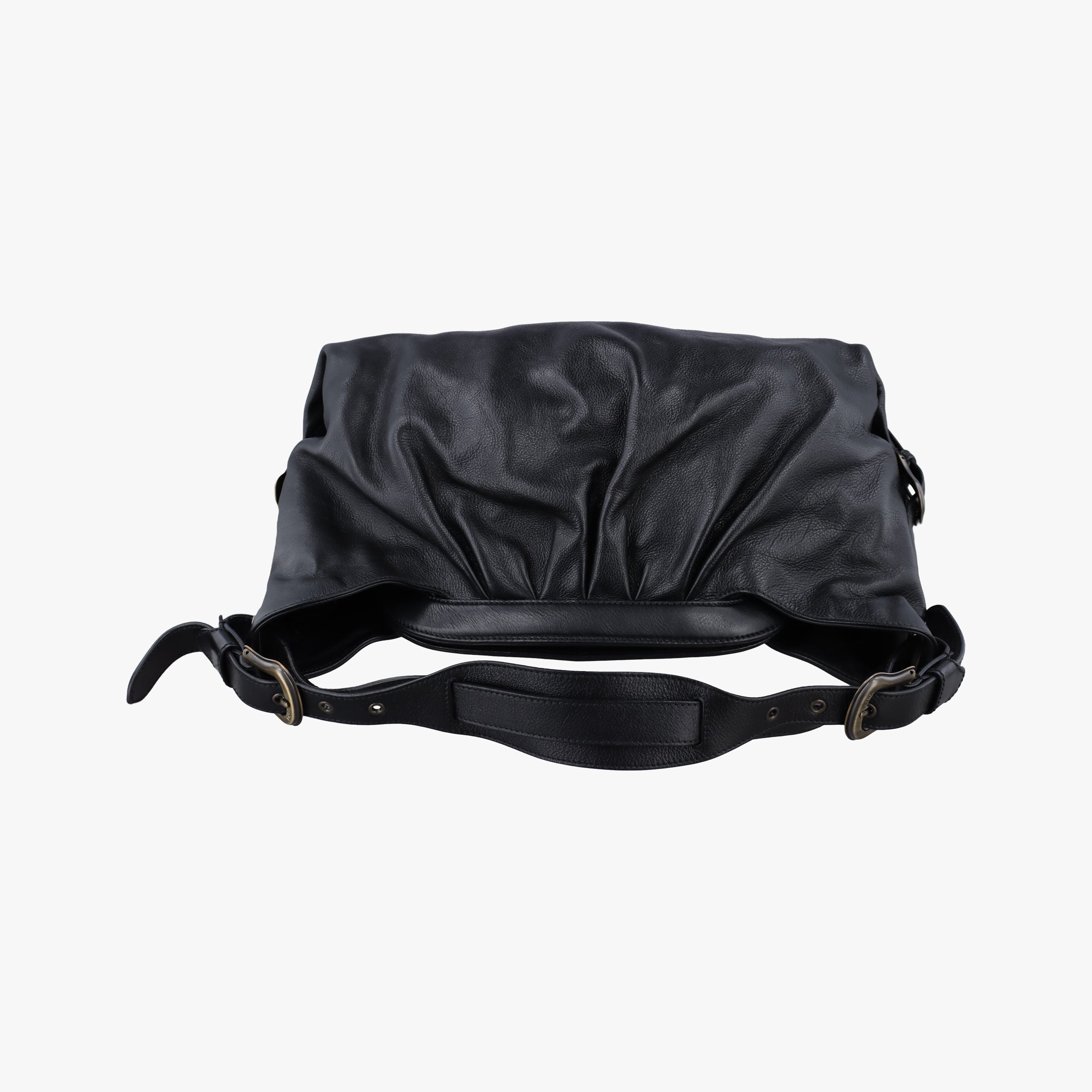 Pre-owned Fendi Toile de Cuir Black Leather 8BR579 shoulderbag | stylenewstar