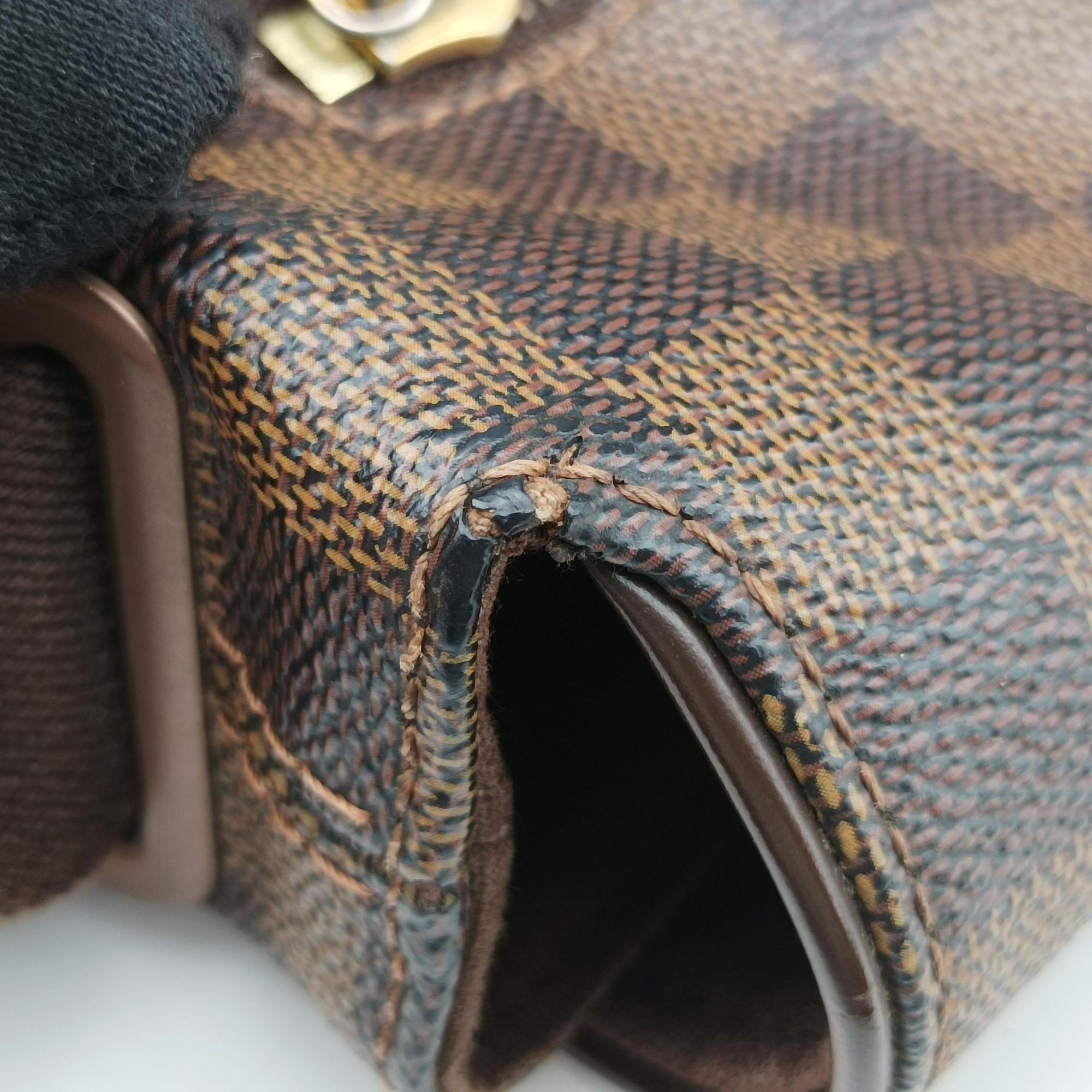 Pre-owned Louis Vuitton BROOKLYN MM EBENE Damier Canvas N51211 shoulderbag | stylenewstar